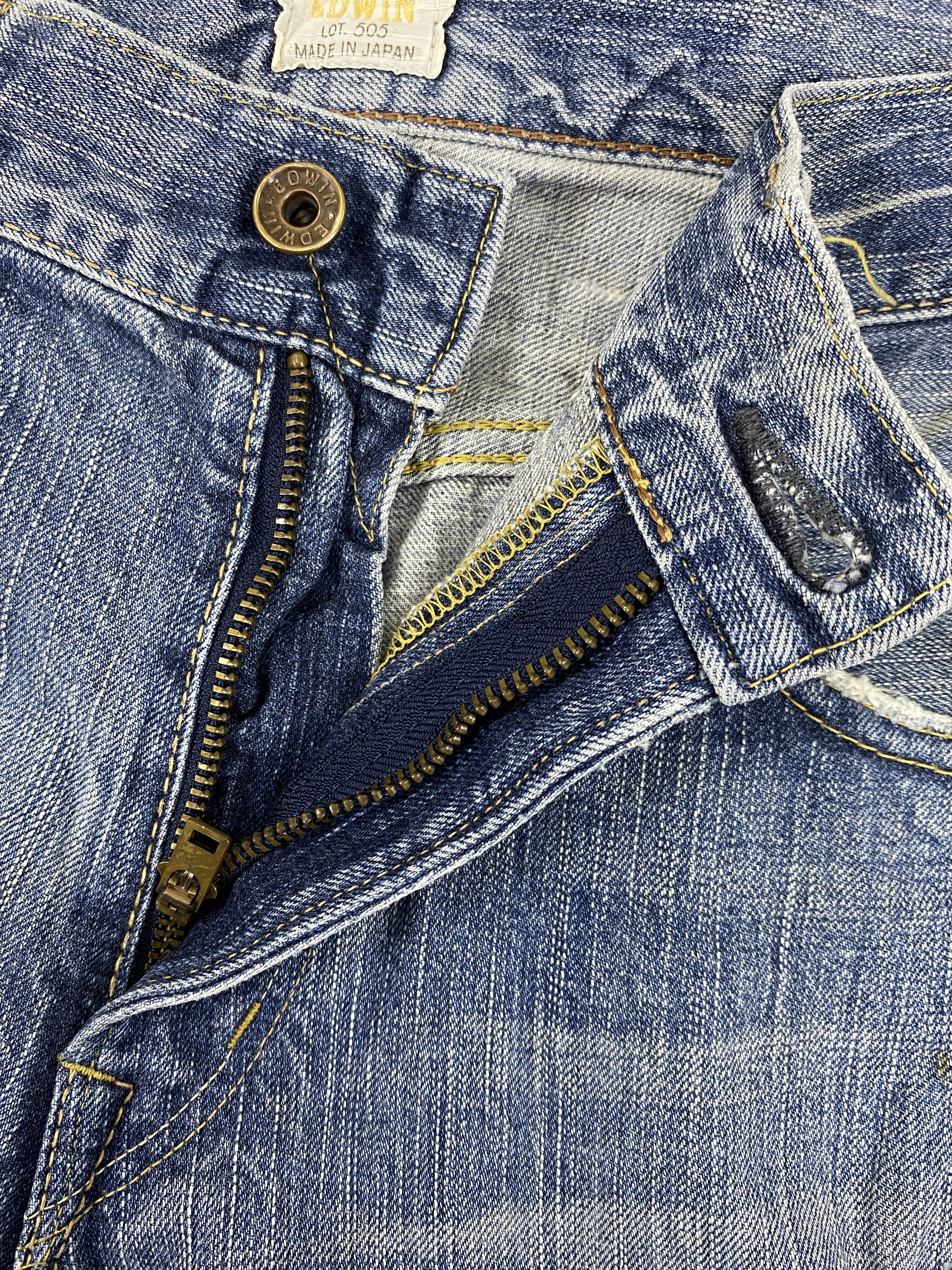 Edwin 🔥VINTAGE EDWIN 505 SELVEDGE DENIM JEANS 34x32.5- JN3609 Size US 34 / EU 50 - 6 Thumbnail