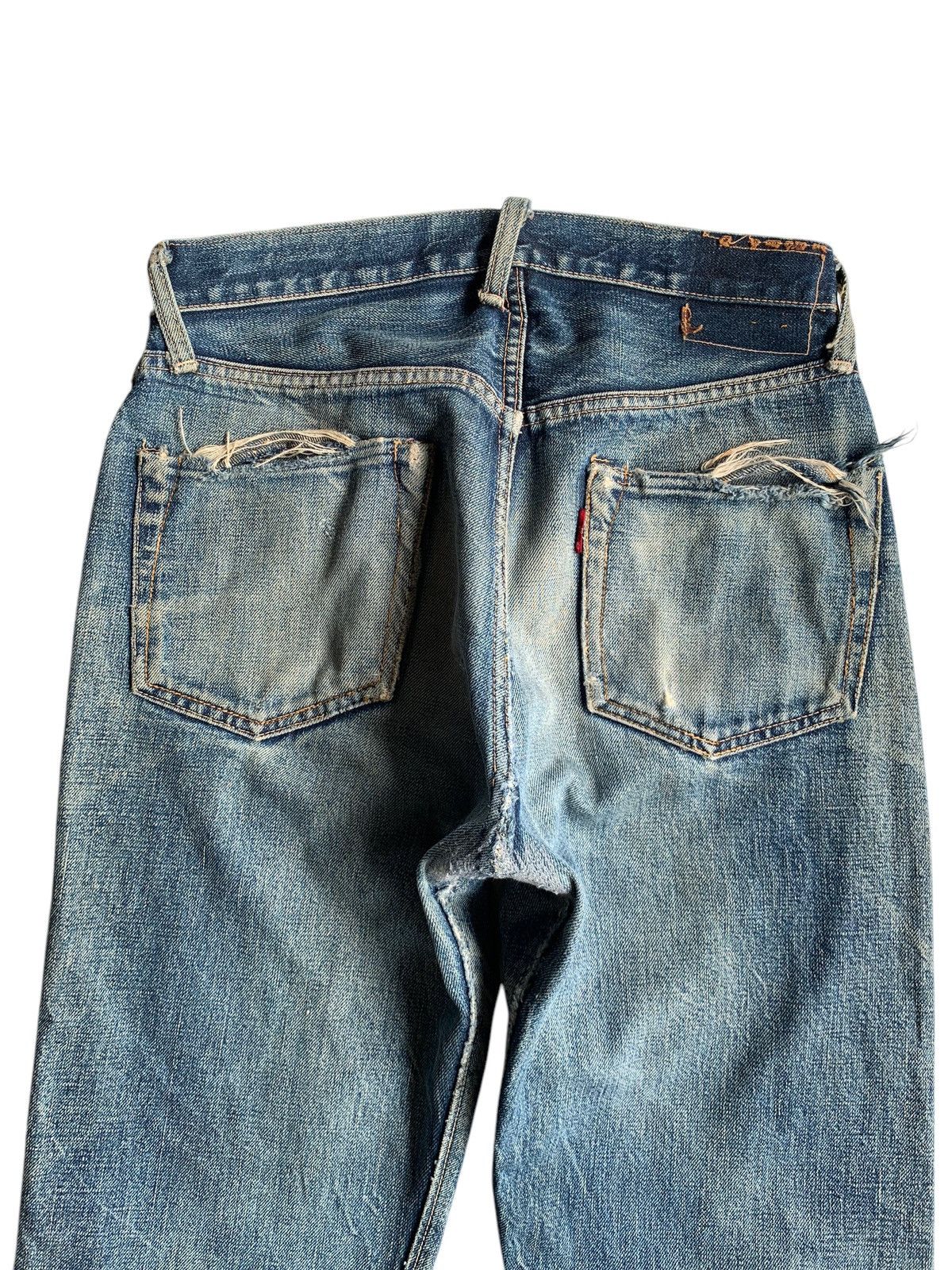 Denime × Japanese Brand VINTAGE DENIME BUTTON FLY SELVEDGE DISTRESSED DENIM JAPANESE Size US 29 - 6 Thumbnail