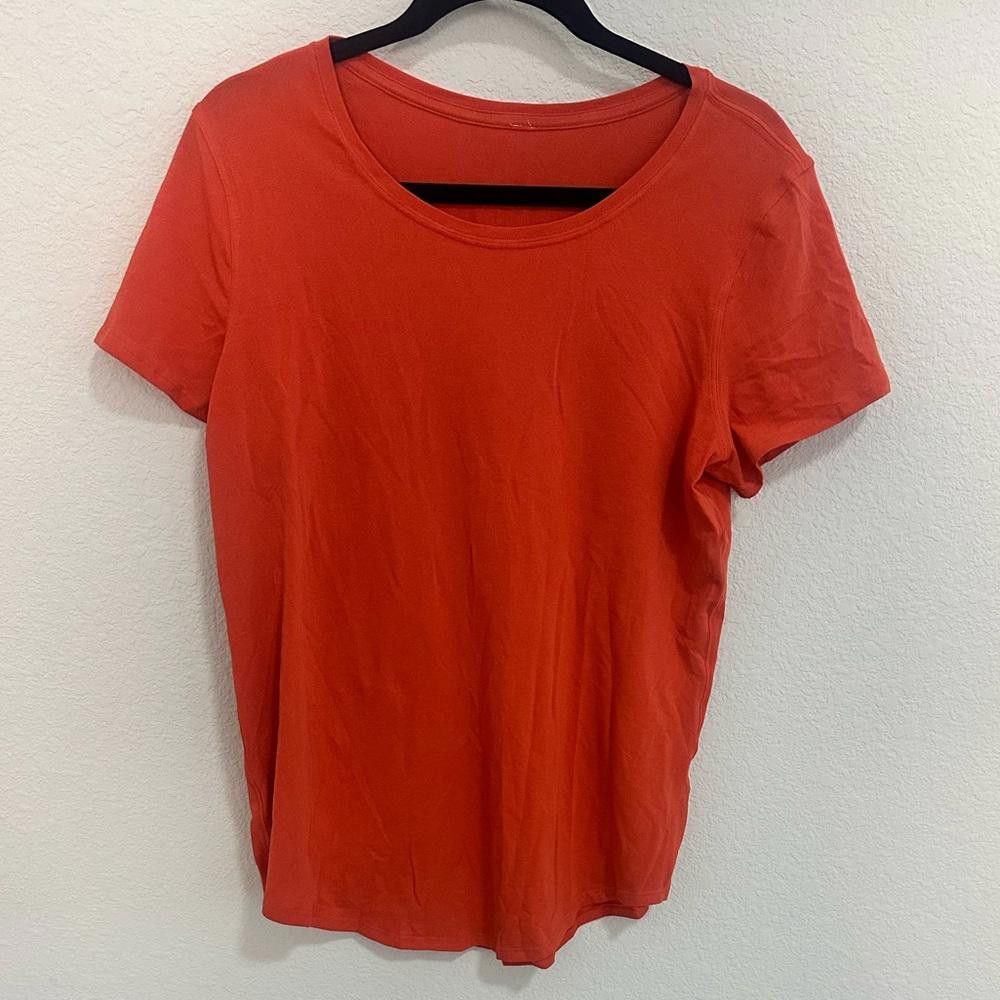 Lululemon Lululemon Love Crew III Short Sleeve Tee 10 Orange Brick Size L / US 10 / IT 46 - 3 Thumbnail