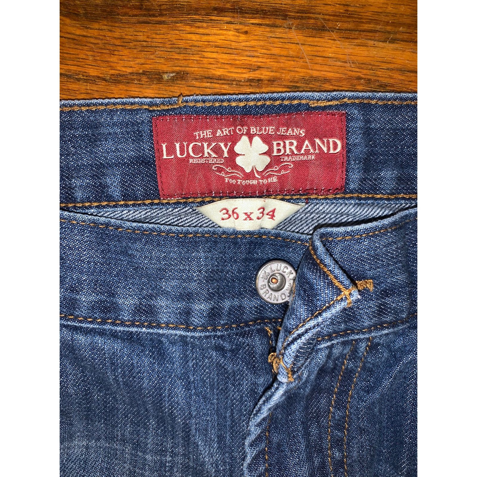 Lucky Brand Lucky Brand 181 Relaxed Straight Jeans Men 36x34 Medium Wash Size US 36 / EU 52 - 3 Thumbnail