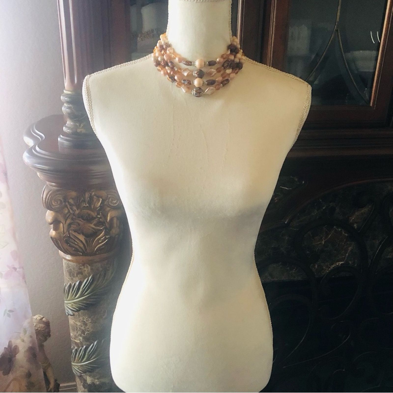 Vintage Vintage quad strand lava mixed bead choker necklace Size ONE SIZE - 5 Thumbnail