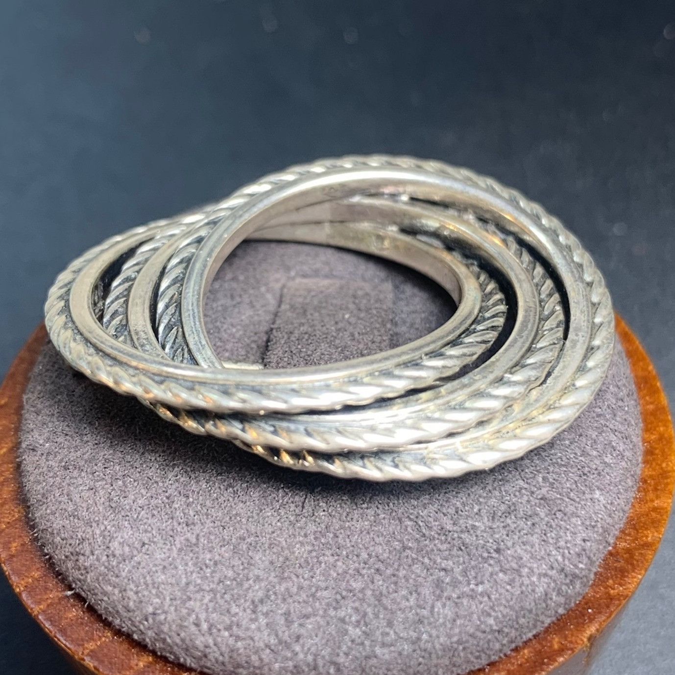 Vintage Vintage JewelArt Sterling Silver 925 Triple Circle Brooch Ro Size ONE SIZE - 5 Thumbnail