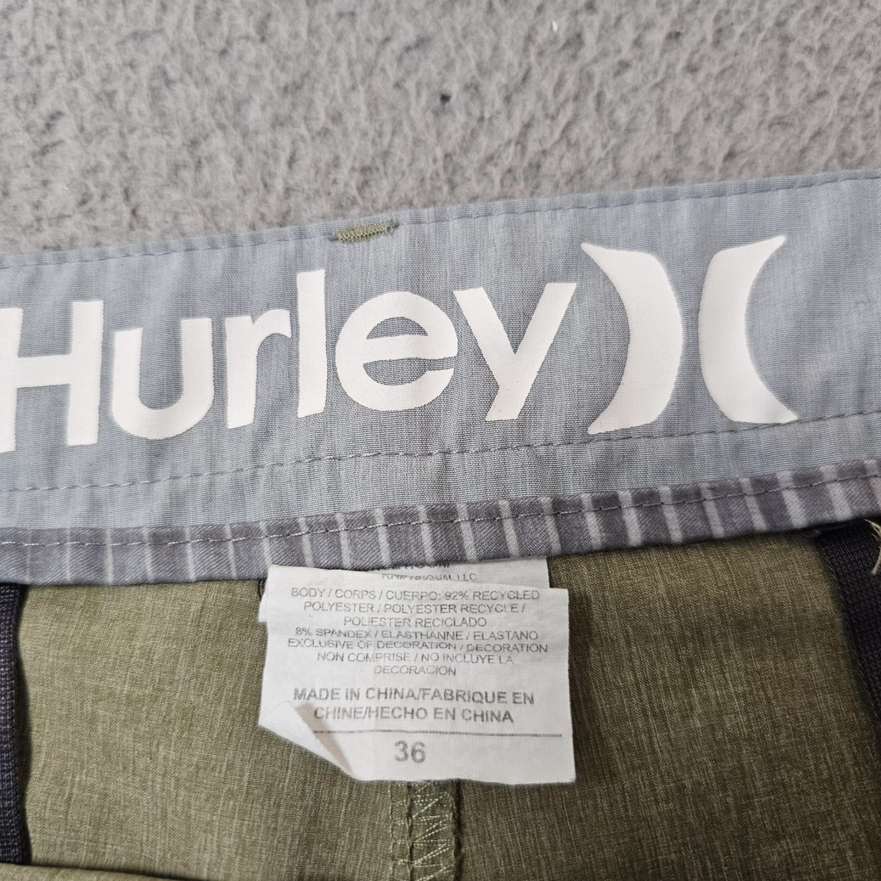 Hurley Hurley Shorts Mens 36 Khaki Phantom Hybrid Boardwalk Stretch Recycled Polyester Beige 36in Regular Chino Casual 10in Inseam Pockets Stretch Mens Size US 36 / EU 52 - 2 Thumbnail