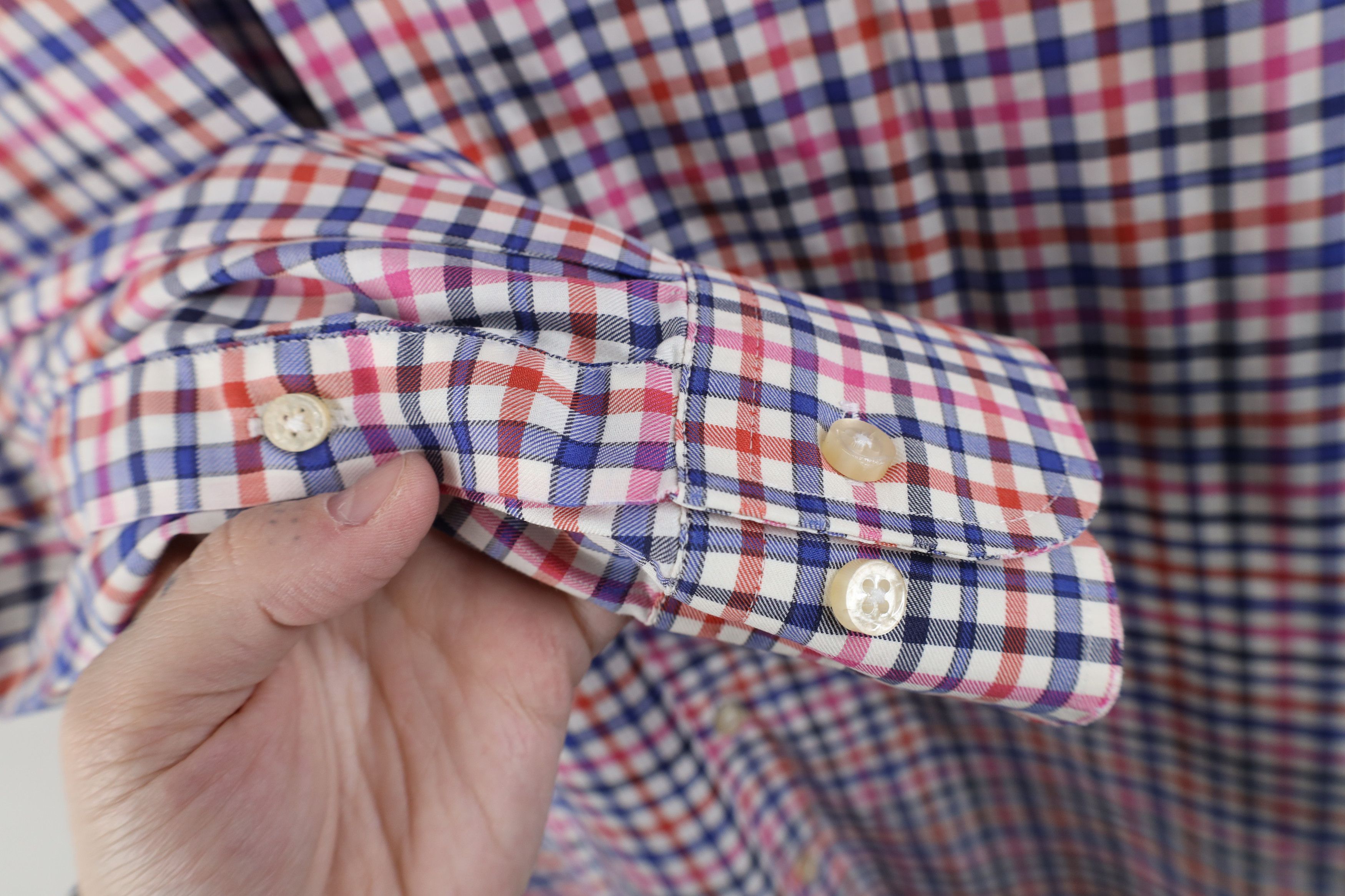 Peter Millar × Vintage Peter Millar Collared Button Down Shirt Rainbow Plaid Size US M / EU 48-50 / 2 - 5 Thumbnail