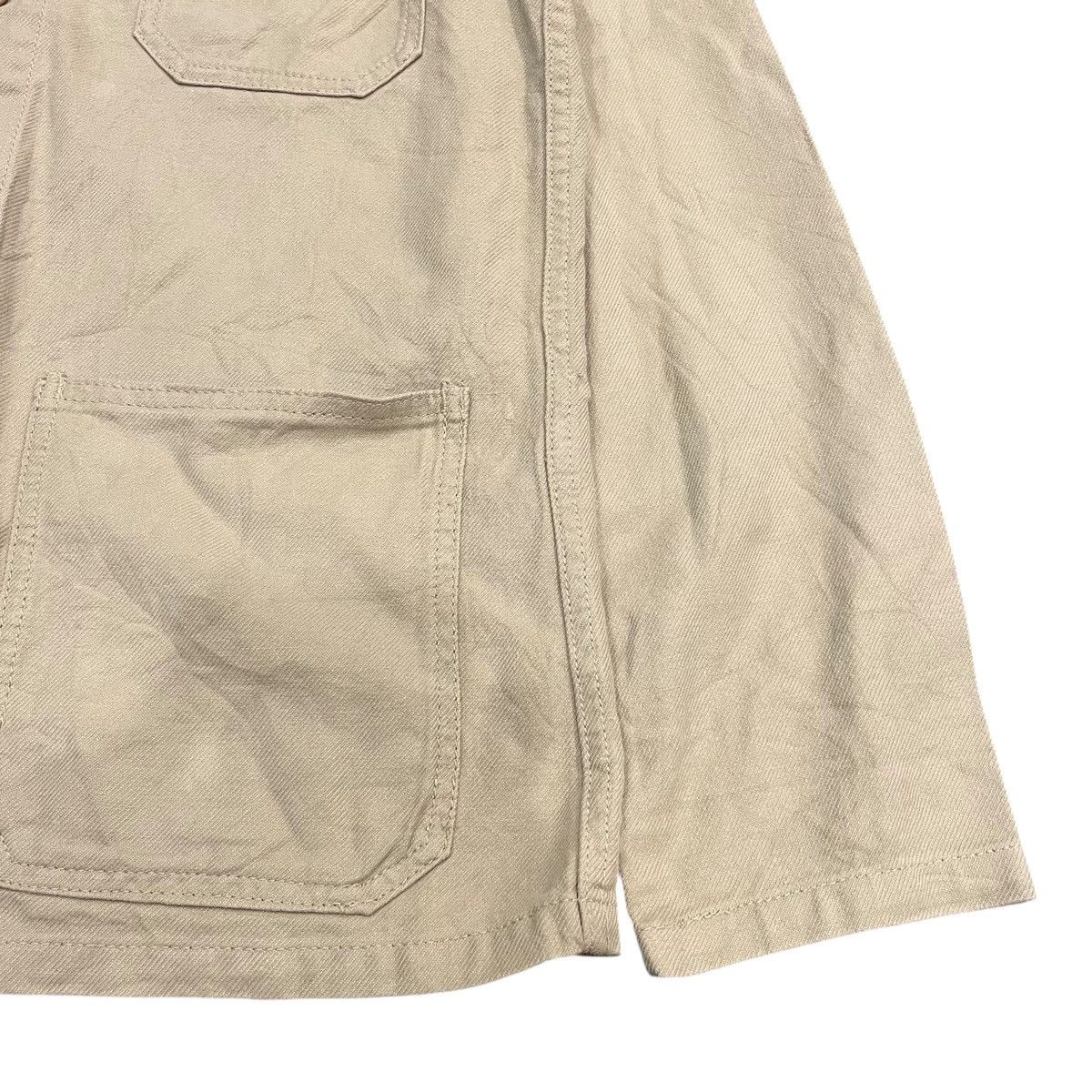 CABANE de ZUCCa × Issey Miyake × Japanese Brand Vintage Zucca Travail by Issey Miyake Chore Jacket Cream Size US M / EU 48-50 / 2 - 4 Thumbnail