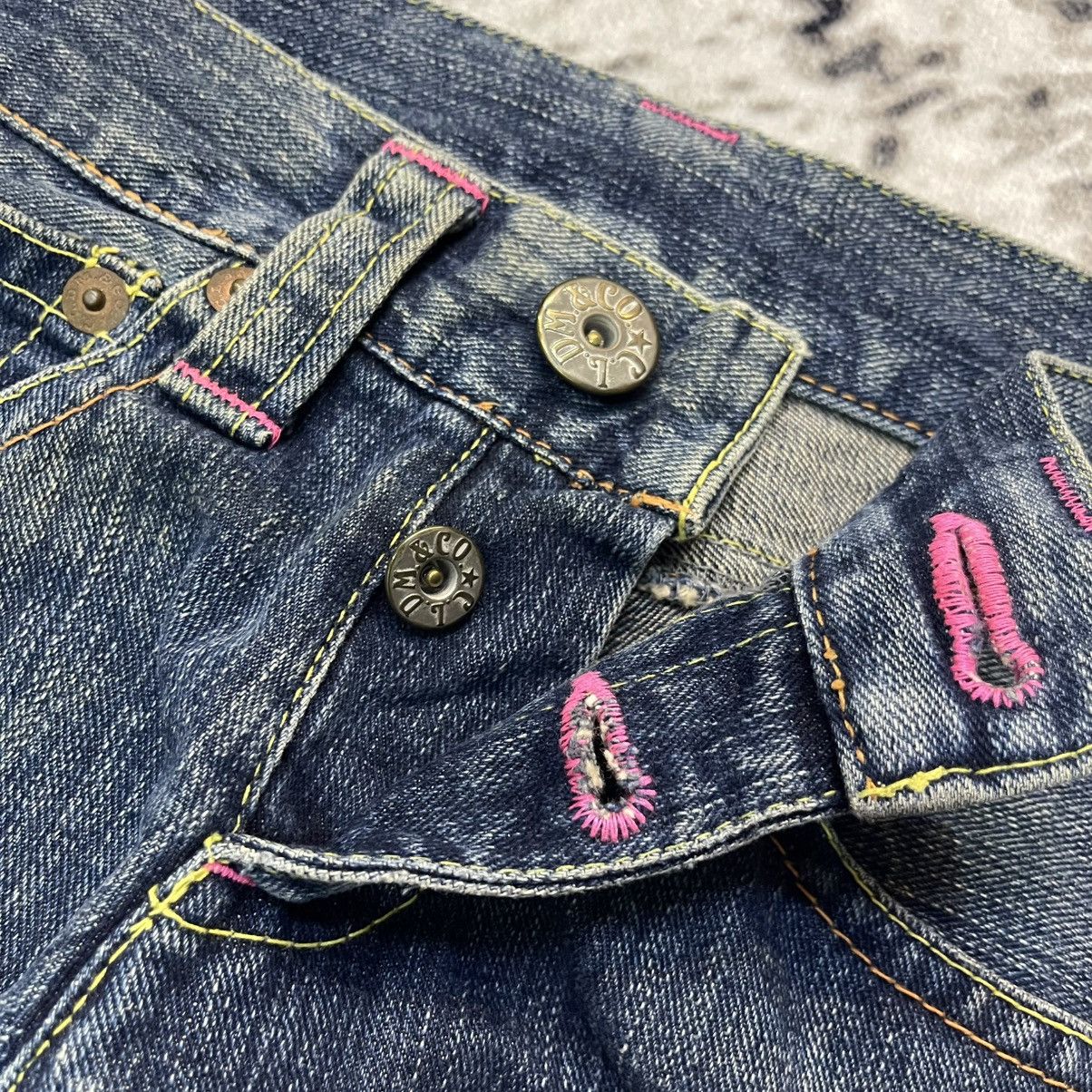 Japanese Brand Y2K Cocolulu Embroidery Wide Leg Flare Jeans Size 29" - 11 Thumbnail