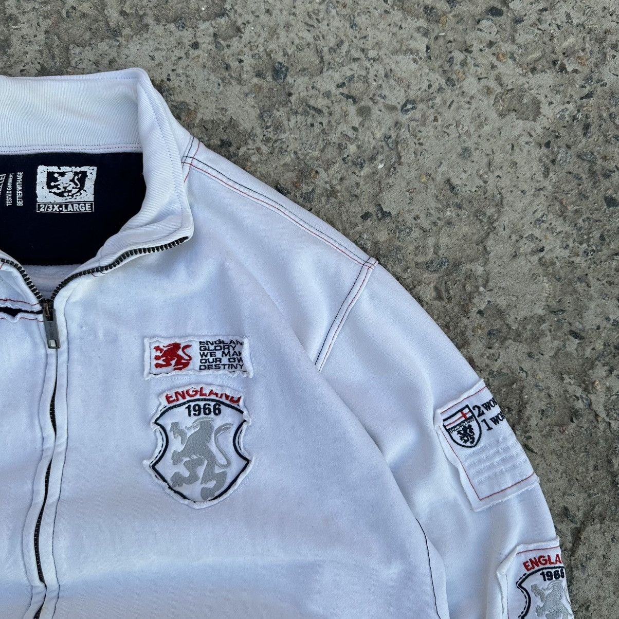 New England Outerwear Vintage Japanese Style Zip Bomber England Y2K 00s USA Size US XXL / EU 58 / 5 - 7 Thumbnail