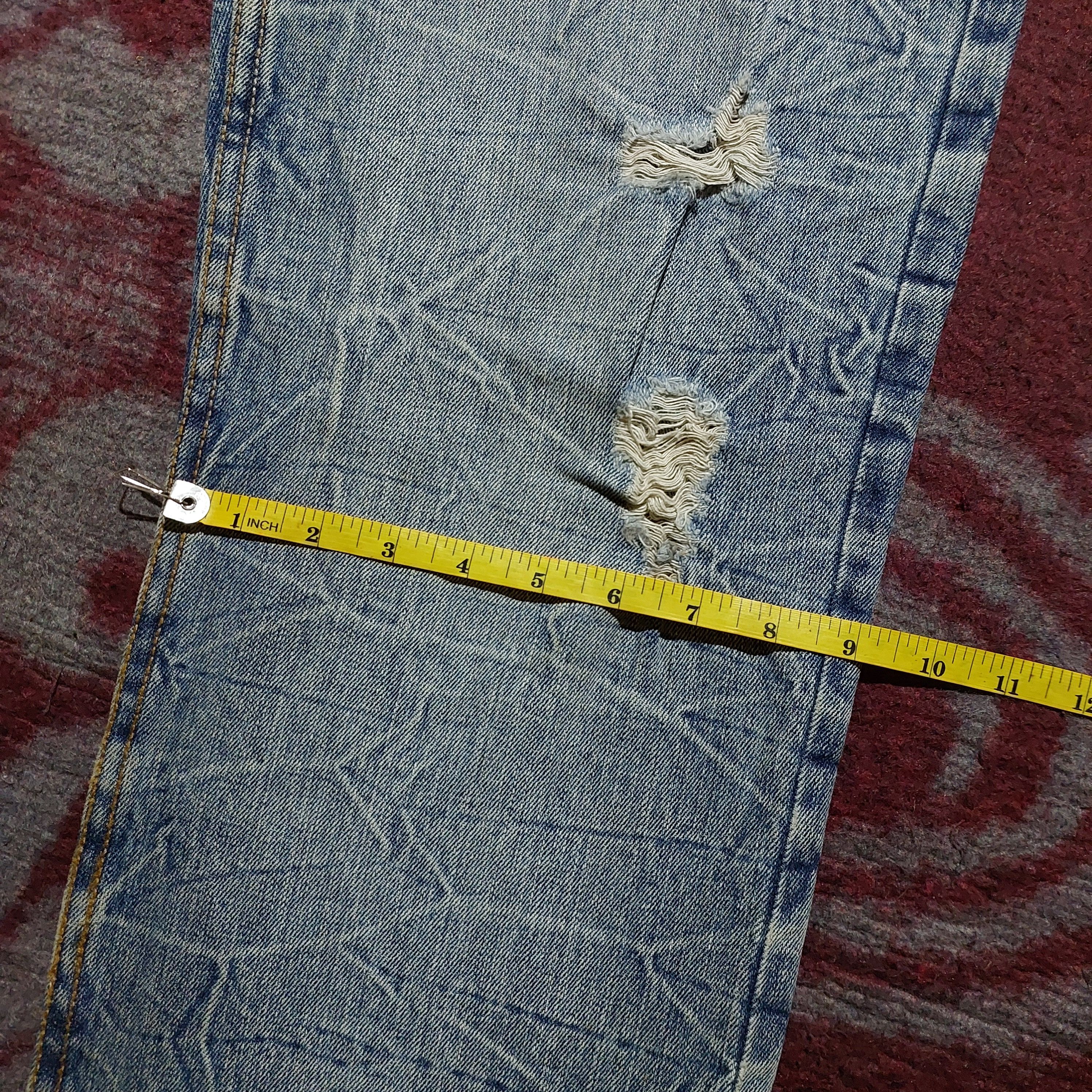 Tornado Mart Edge Rupert feather tendon pattern distressed denim Size US 32 / EU 48 - 14 Thumbnail