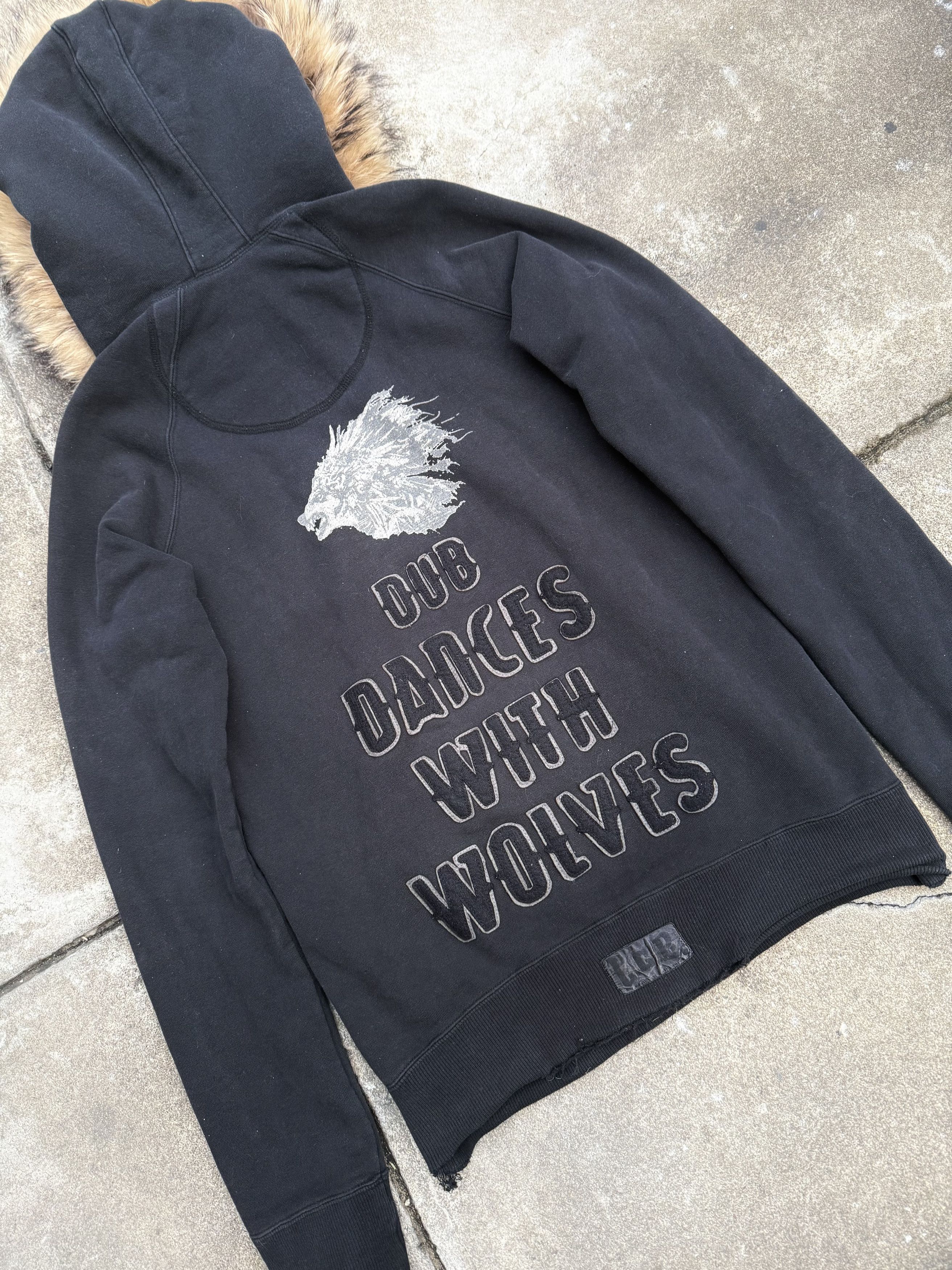 Le Grande Bleu (L.G.B.) LGB "Dub Dances With Wolves" Fur Trim Pullover Hoodie Size US M / EU 48-50 / 2 - 2 Thumbnail