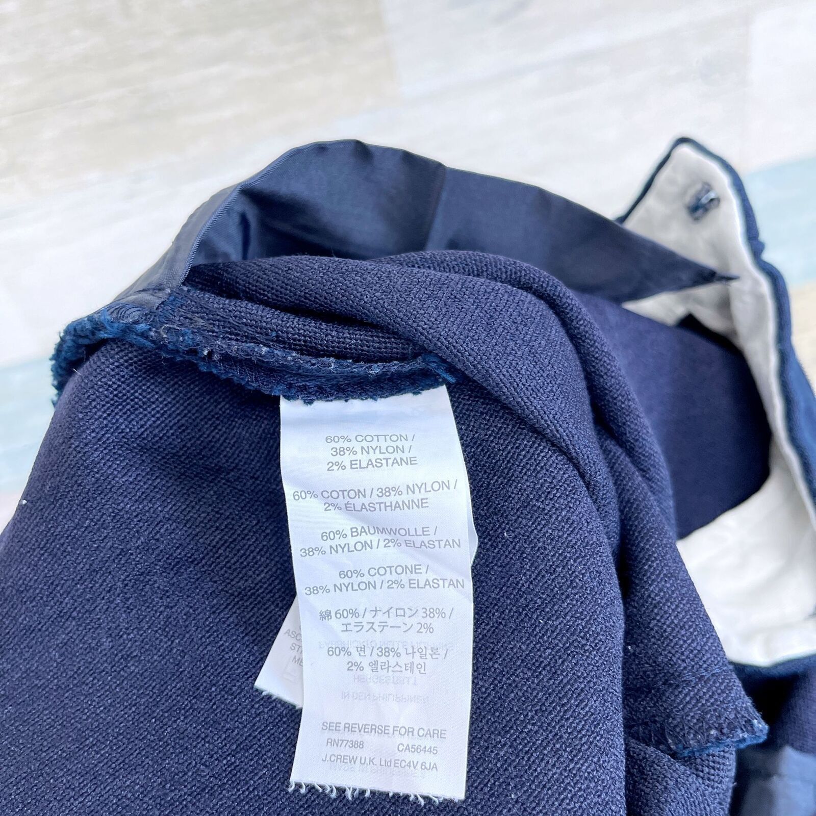 J.Crew J Crew Ryder Slim Trouser Ankle Pants Navy Blue Stretch 4 Size 27" / US 4 / IT 40 - 7 Thumbnail