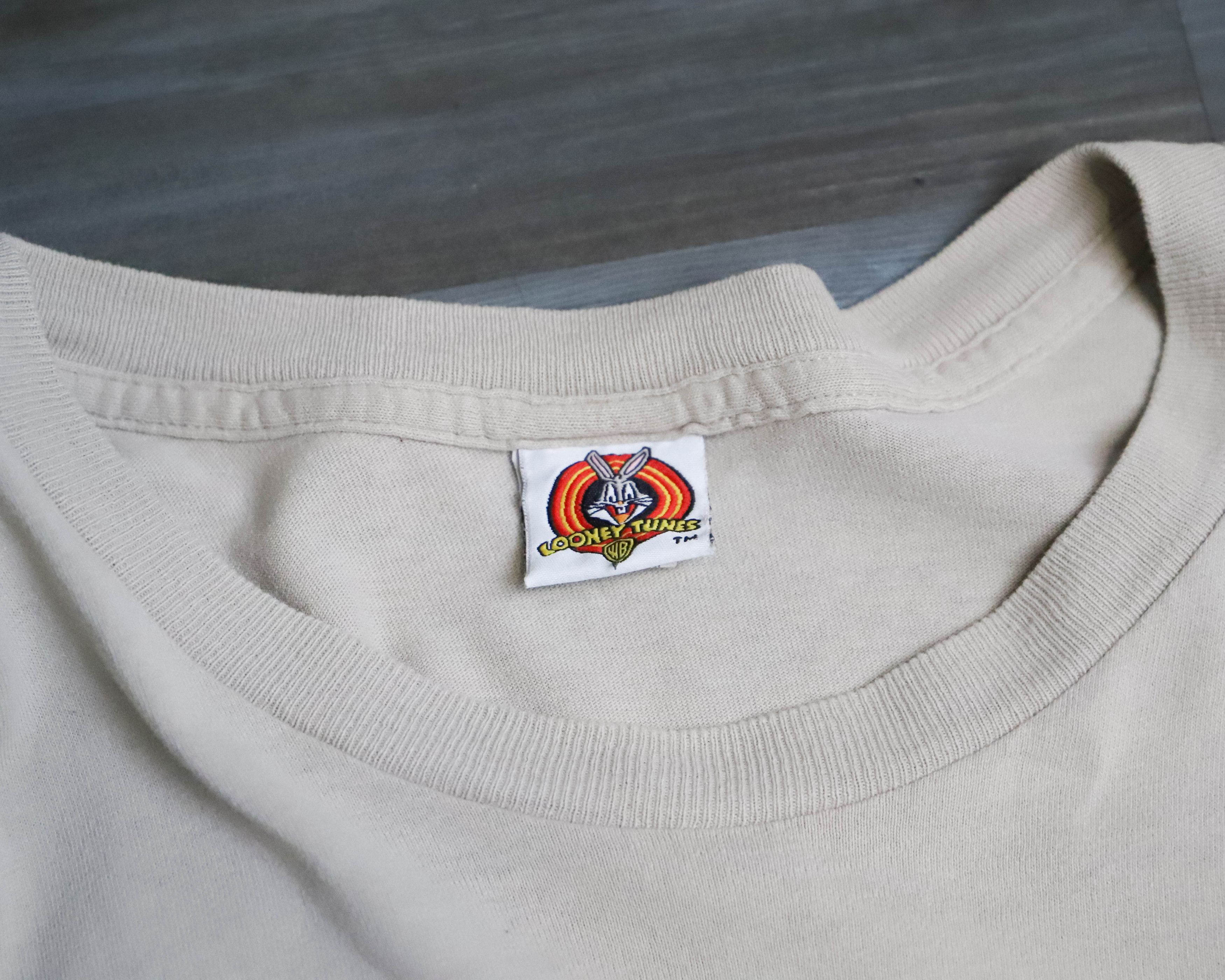 Vintage Vintage Marvin The Martian Looney Tunes T Shirt Beige Size L Size US L / EU 52-54 / 3 - 2 Thumbnail
