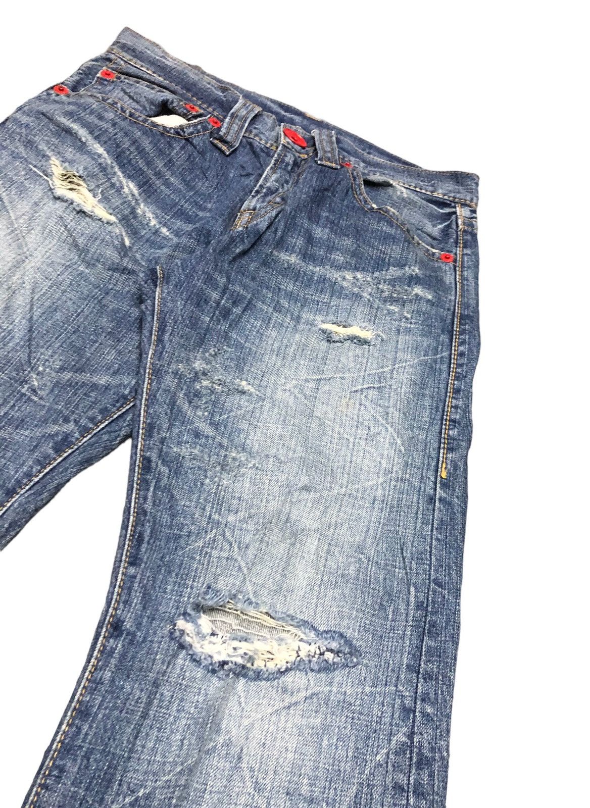 Japanese Brand FLARED⚡️SPELL OUT CO&LU JAPANESSE DENIM Size US 28 / EU 44 - 5 Thumbnail