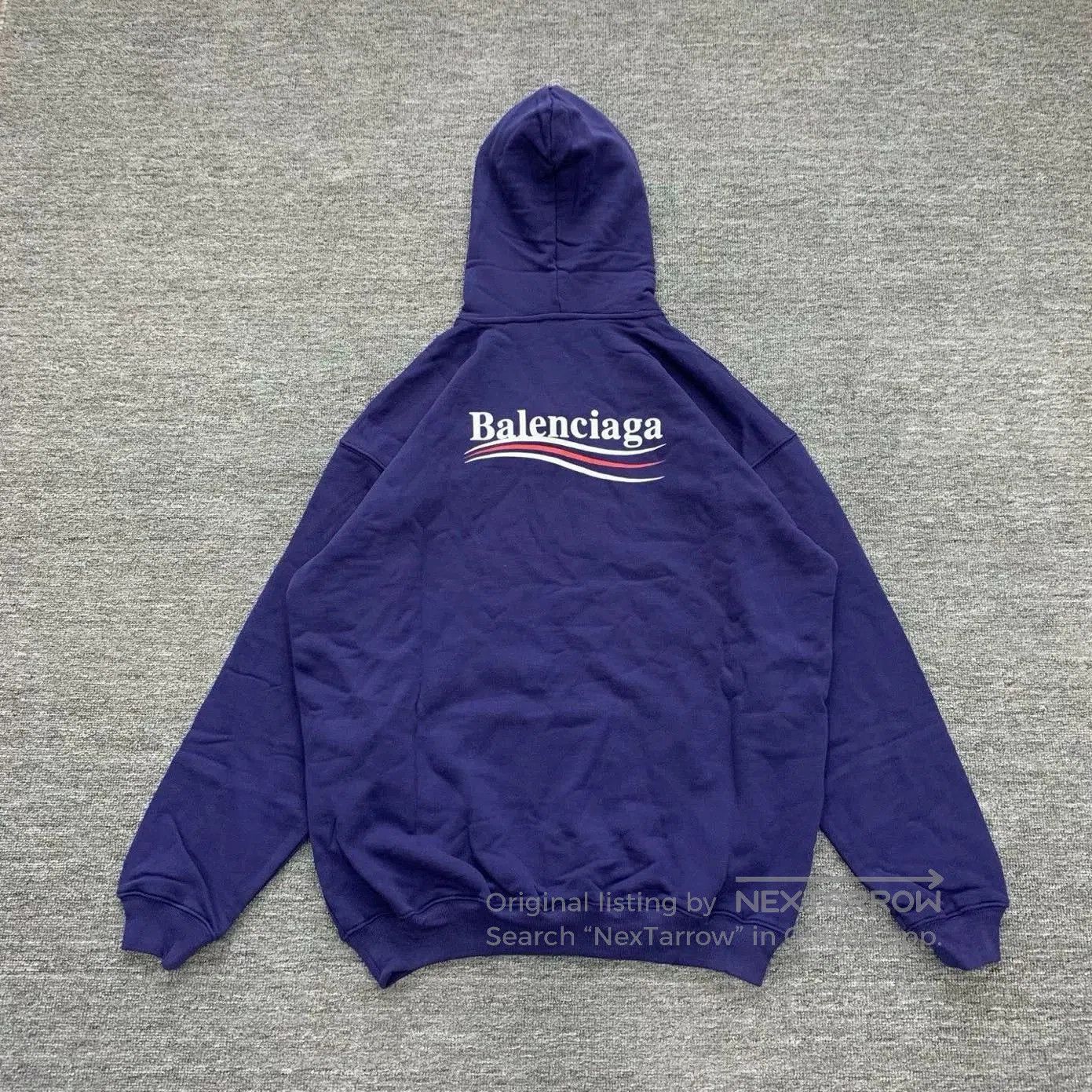 Balenciaga Balenciaga Blue Hoodie Sweatshirt S Size. Size US S / EU 44-46 / 1 - 2 Thumbnail