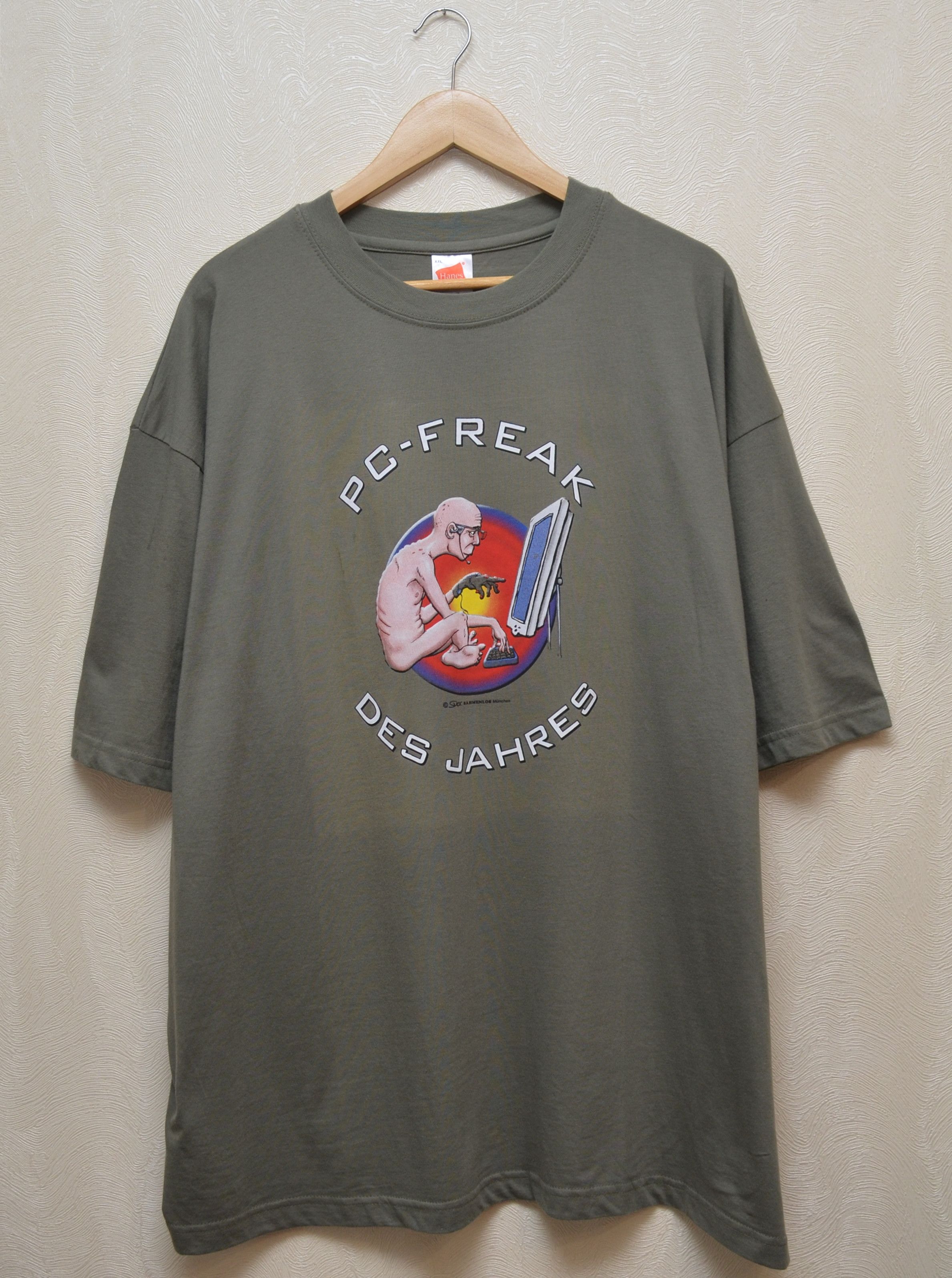 Hanes Vintage 90s PC-Freak T-Shirt Computer Programmer Geek Nerd Size US XXL / EU 58 / 5 - 1 Thumbnail
