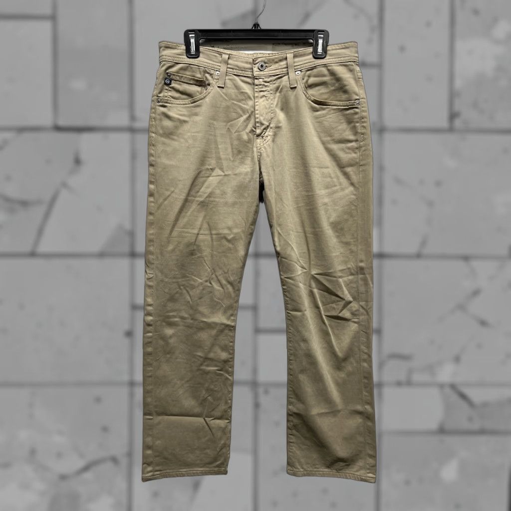 Vintage Adriano Goldschmied The Protege Pants Straight Leg Beige Mens Size 31x30 Size US 31 - 1 Thumbnail