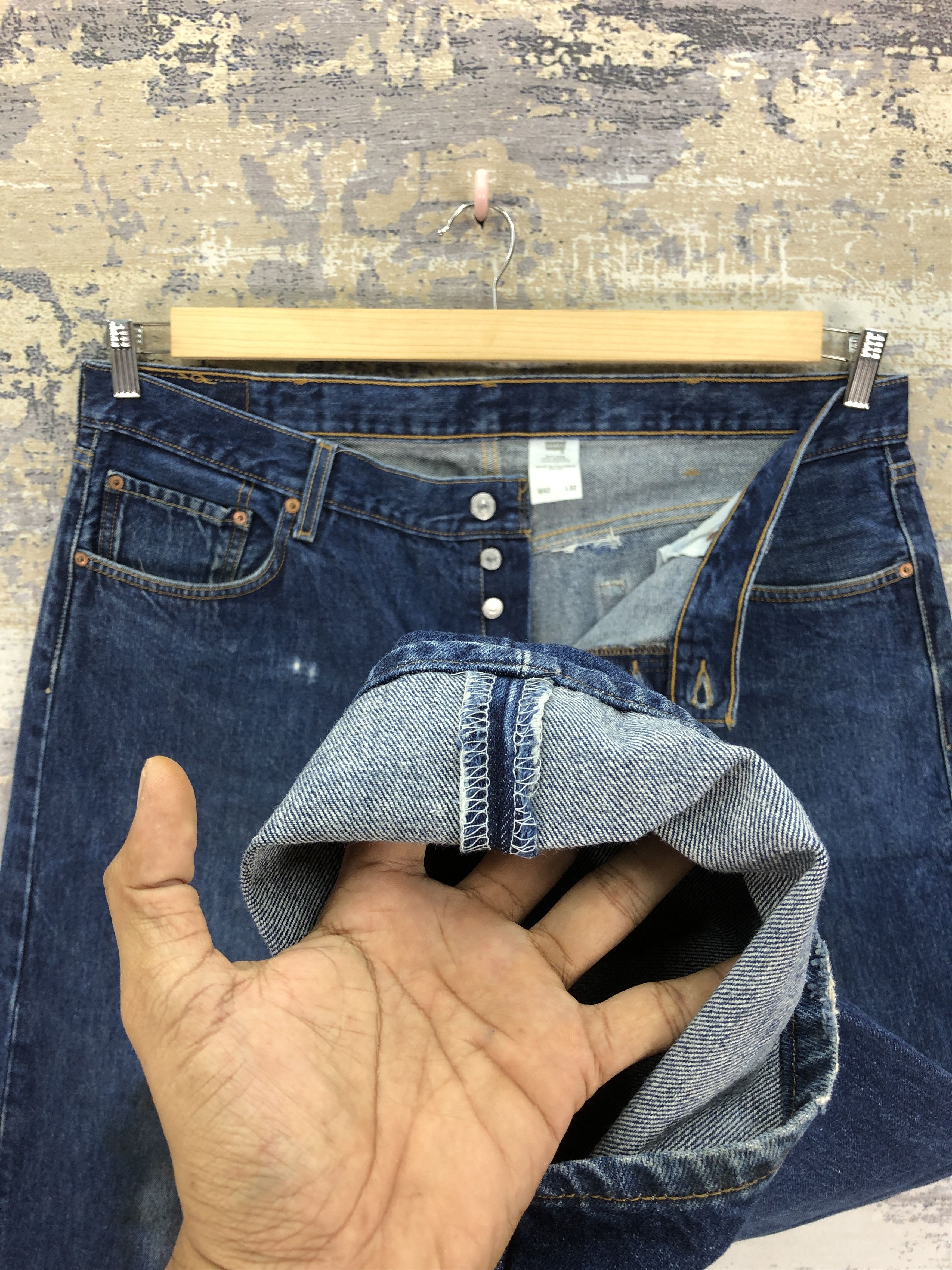 Levi's Vintage Levis 501 Jeans Dirty Levi's Indigo Faded Denim Size US 40 / EU 56 - 9 Thumbnail