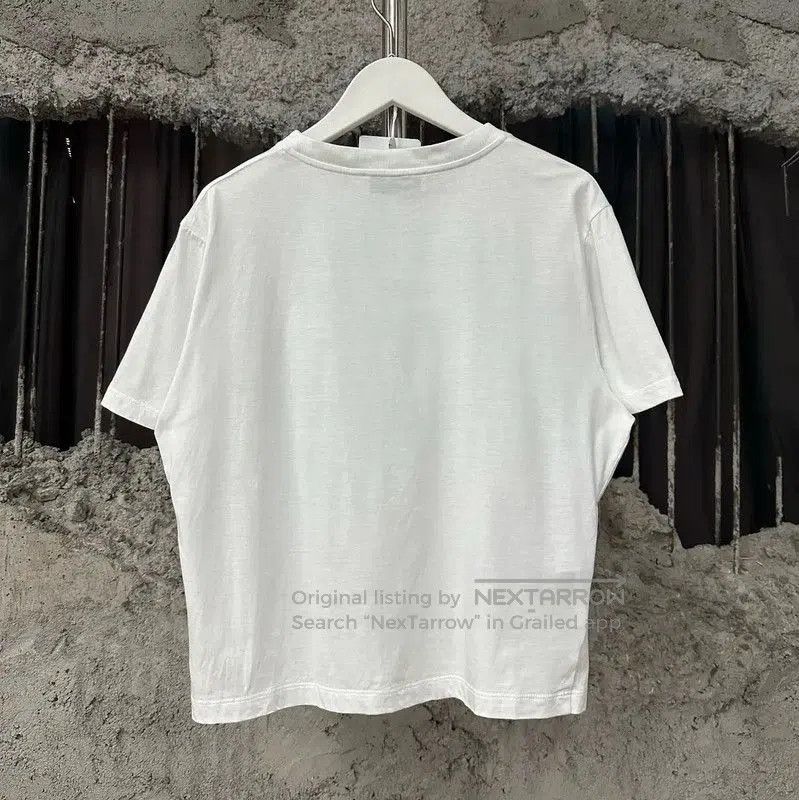 Miu Miu Miu Miu White Logo Cotton Crop T-Shirt . Size L / US 10 / IT 46 - 2 Thumbnail
