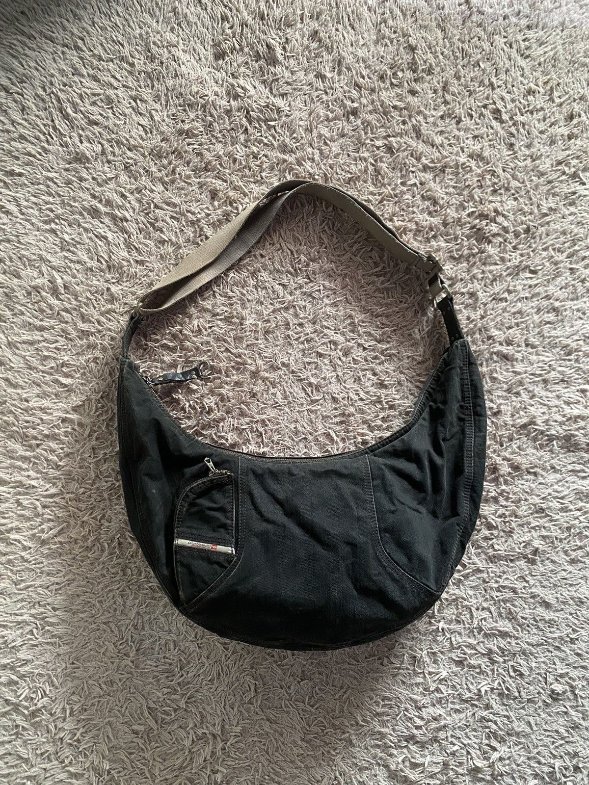 image of Archival Clothing x Diesel Archival Diesel Grunge Hobo Tsuno Bag in Black, Men's