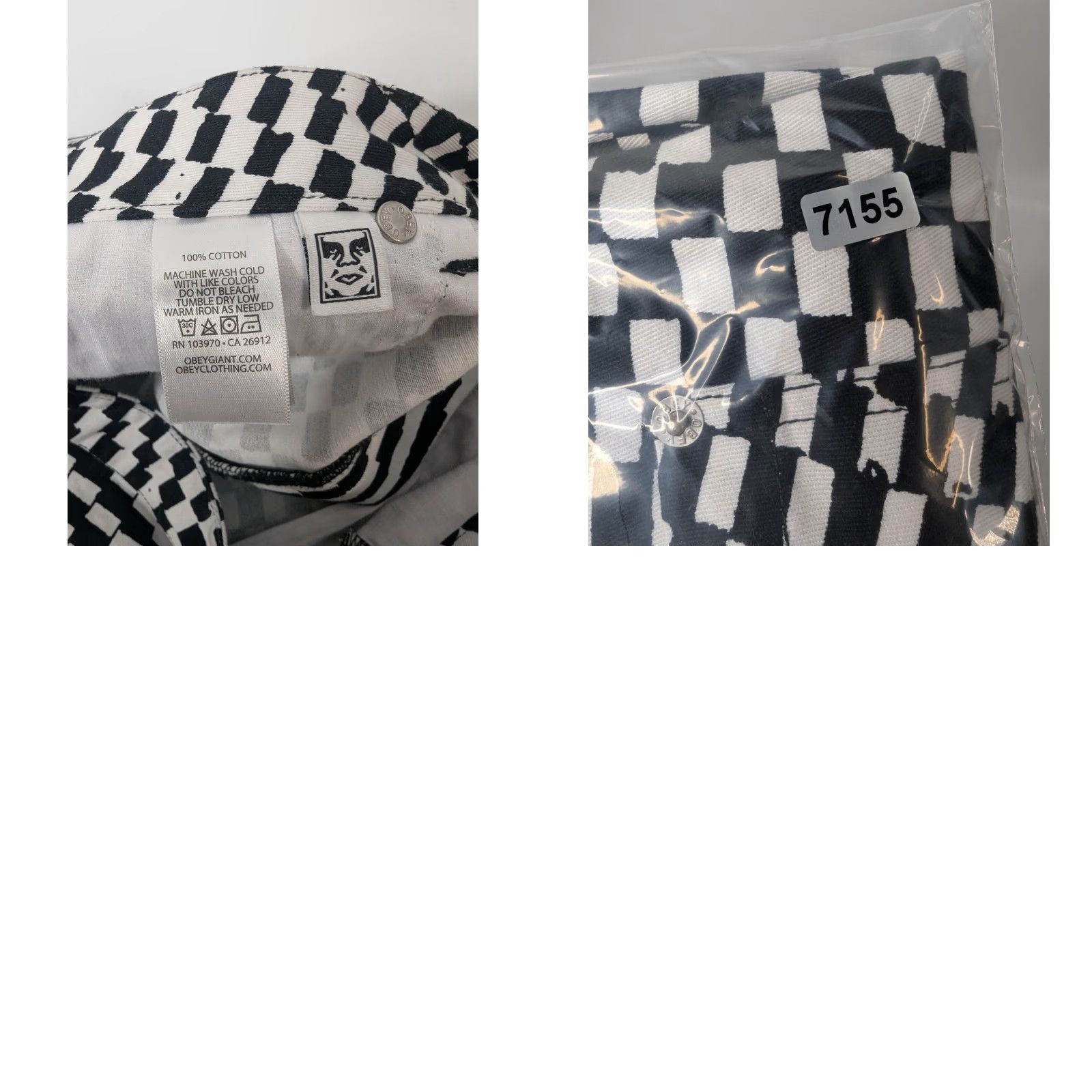 Obey OBEY Black White Checkered Skirt Women's 25 Punk Grunge Emo Skate Hesh Mini Size 42" / US 20 - 8 Thumbnail