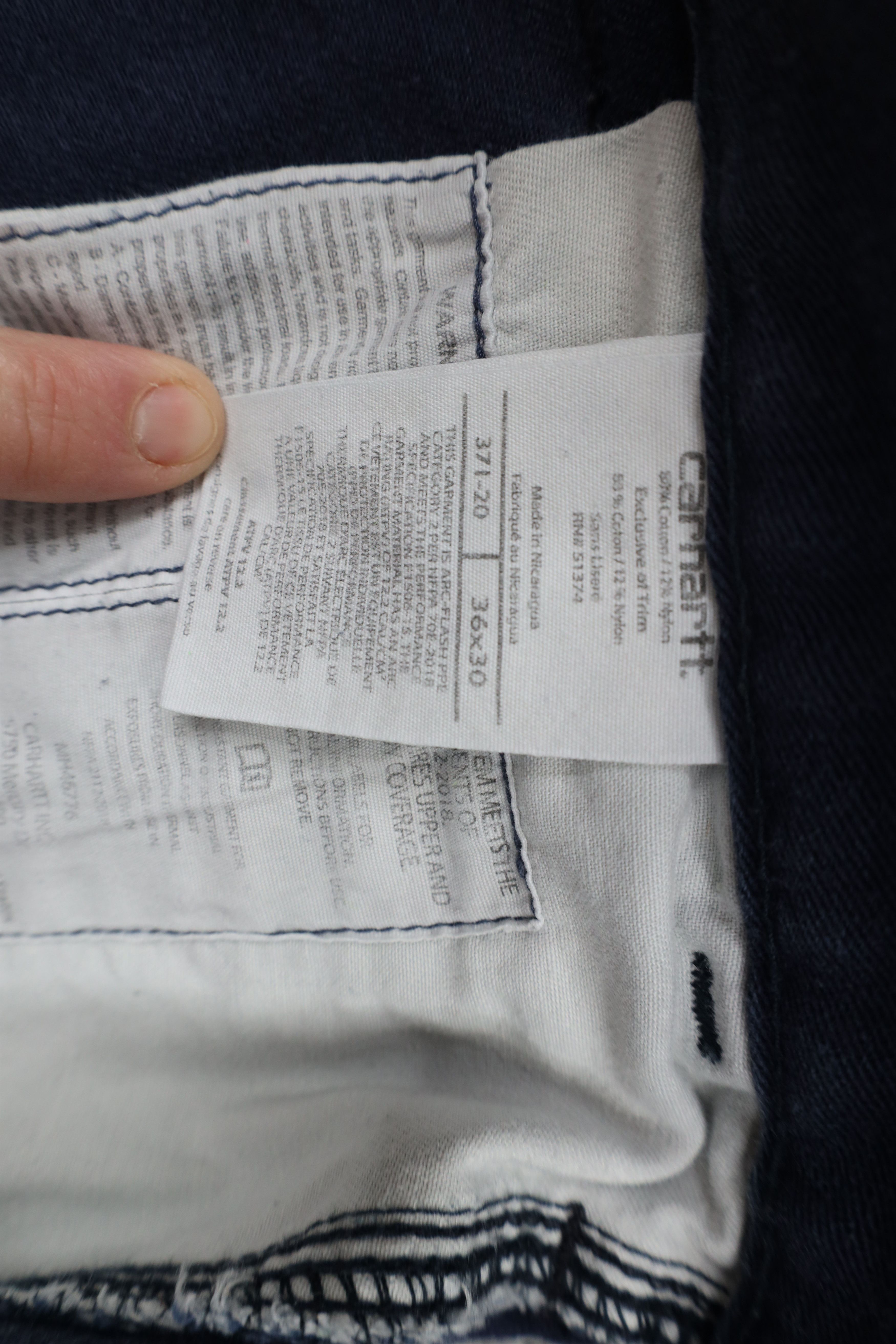 Carhartt × Vintage Vintage Carhartt FR Wide Leg Fire Flame Resistant Work Pants Size US 36 / EU 52 - 12 Thumbnail