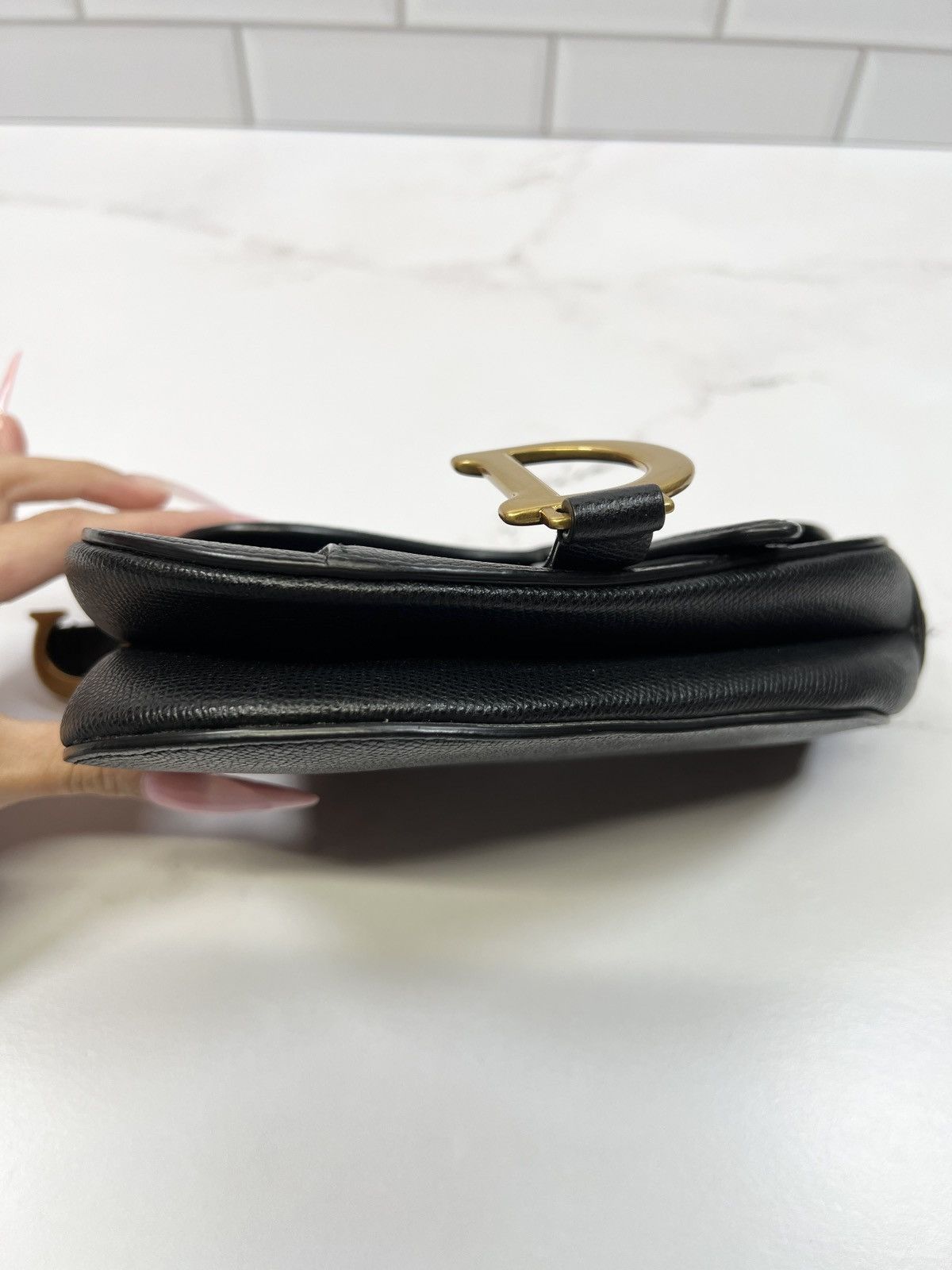 Dior CD Christian Dior Saddle Mini Shoulder Handle Bag Purse Size ONE SIZE - 4 Thumbnail