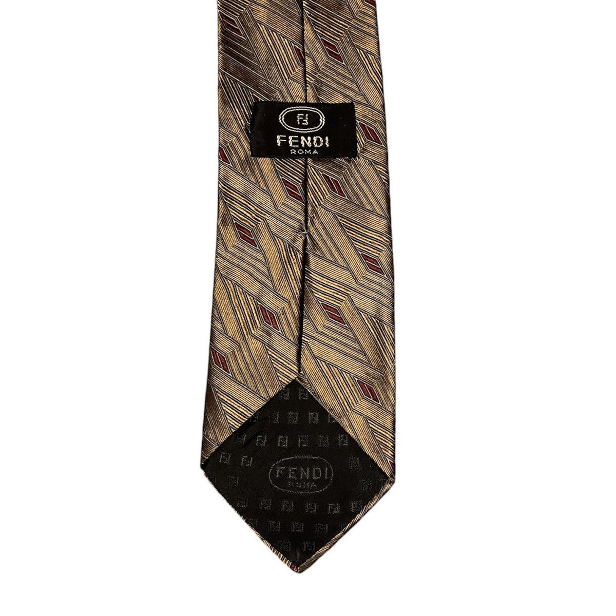 Fendi × Vintage Vintage FENDI Roma Silk Neck Tie - Designer Made in Italy Size ONE SIZE - 2 Thumbnail