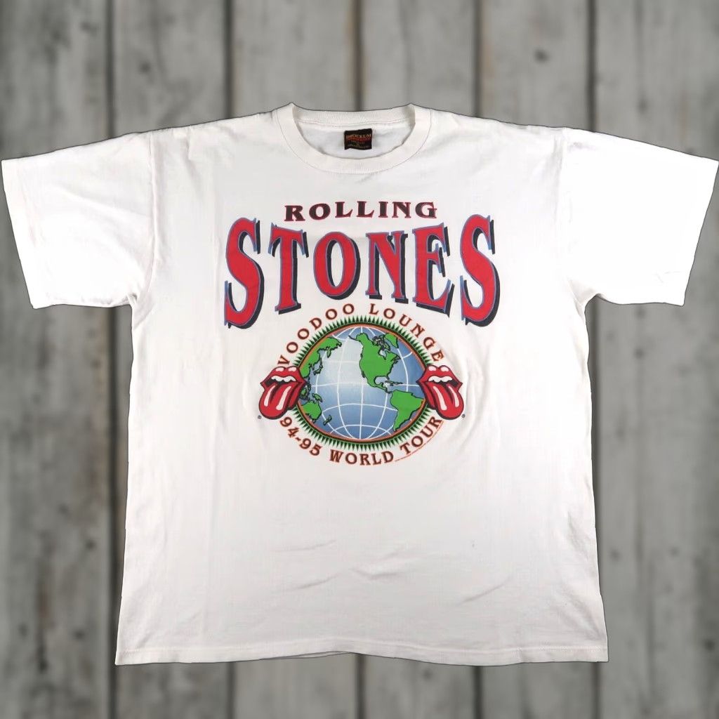 VINTAGE Rolling Stones T-Shirt 90s 1994 1995 VooDoo Lounge Crew