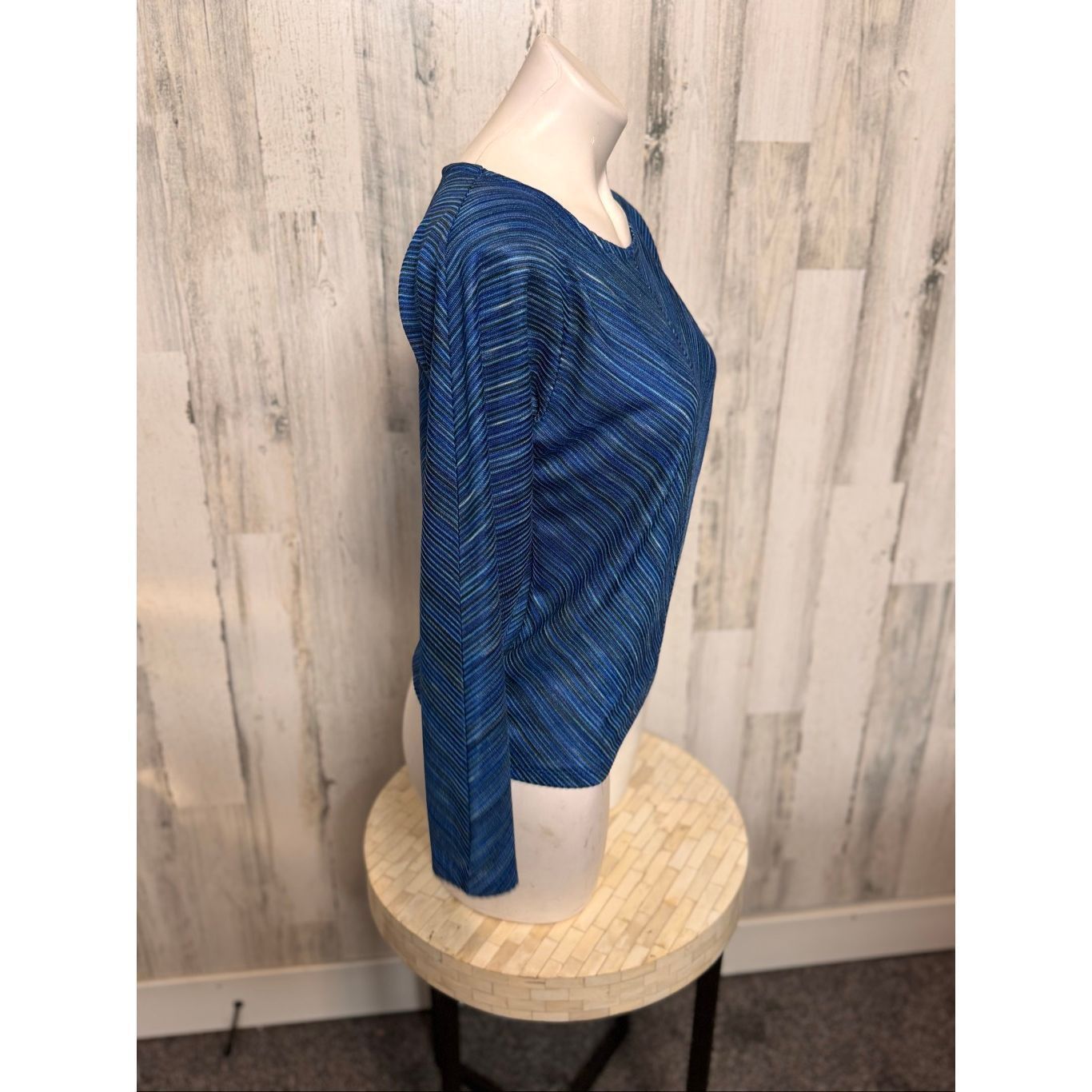 Jones New York Jones New York Signature Petite Blue Long Sleeve Top Women’s Size P/PS Size XS / US 0-2 / IT 36-38 - 6 Thumbnail