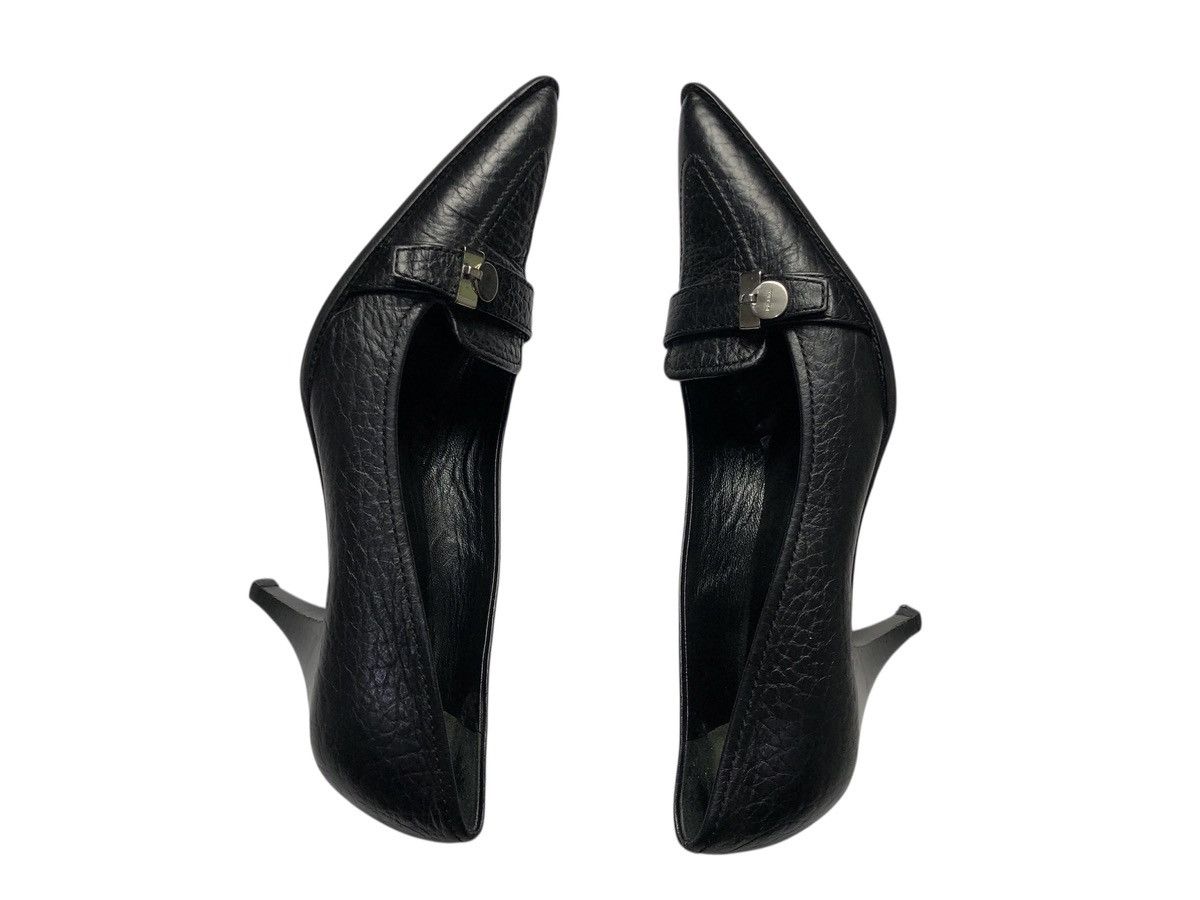 Prada 2000s Prada textured leather pointed pumps Size US 9 / IT 39 - 4 Thumbnail