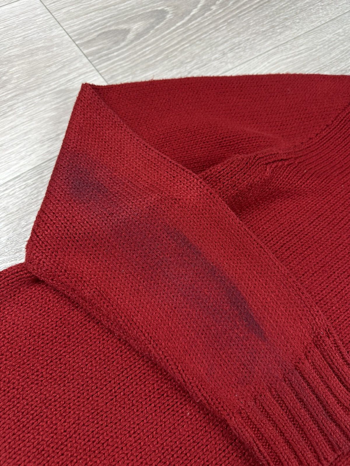 Polo Ralph Lauren × Ralph Lauren × Vintage Vintage 90s knitted PRL Polo Ralph Lauren Red Basic Sweater Size US M / EU 48-50 / 2 - 7 Thumbnail