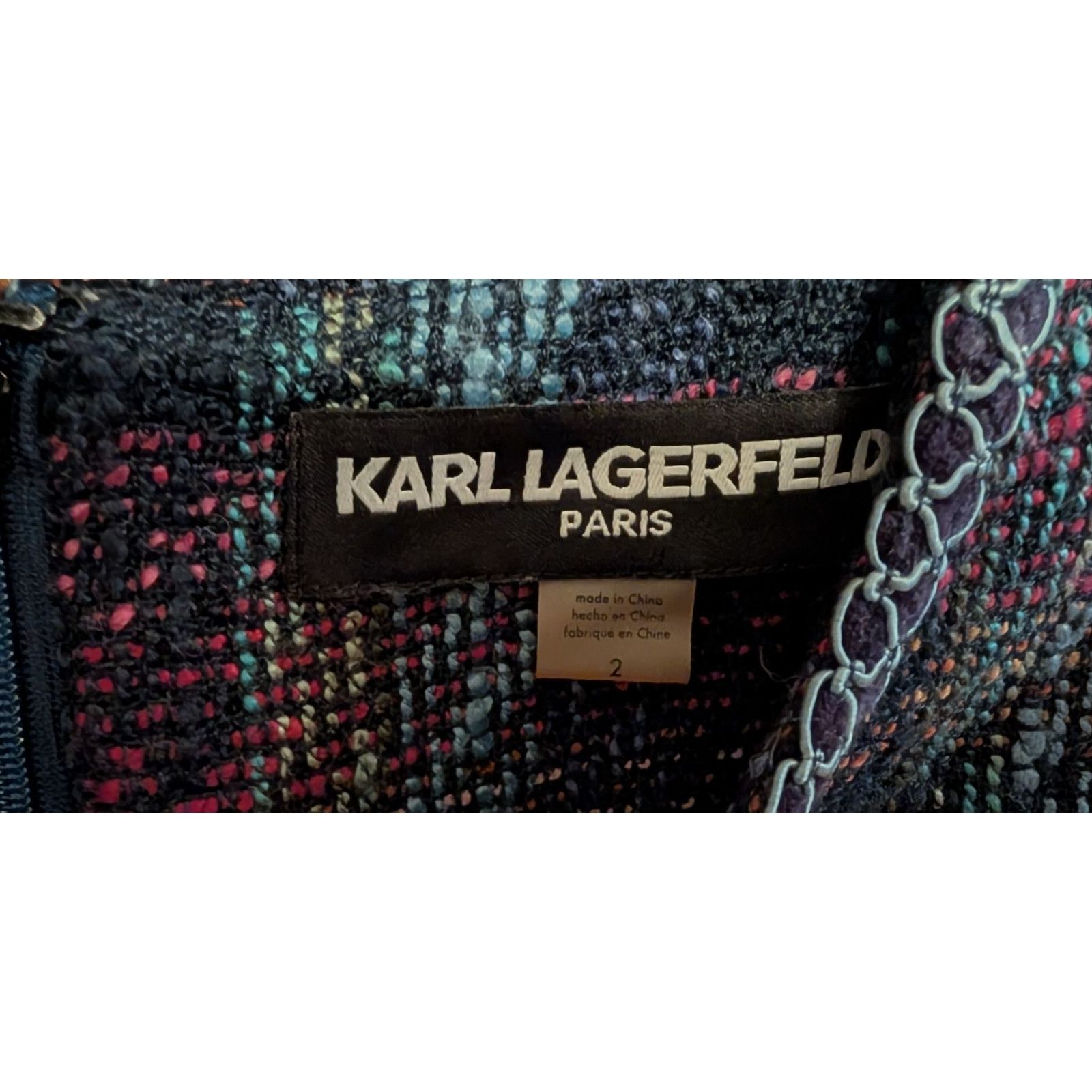 Karl Lagerfeld Karl Lagerfeld Paris Tweed Boucle Sheath Dress Size 2 Size XS / US 0-2 / IT 36-38 - 7 Thumbnail