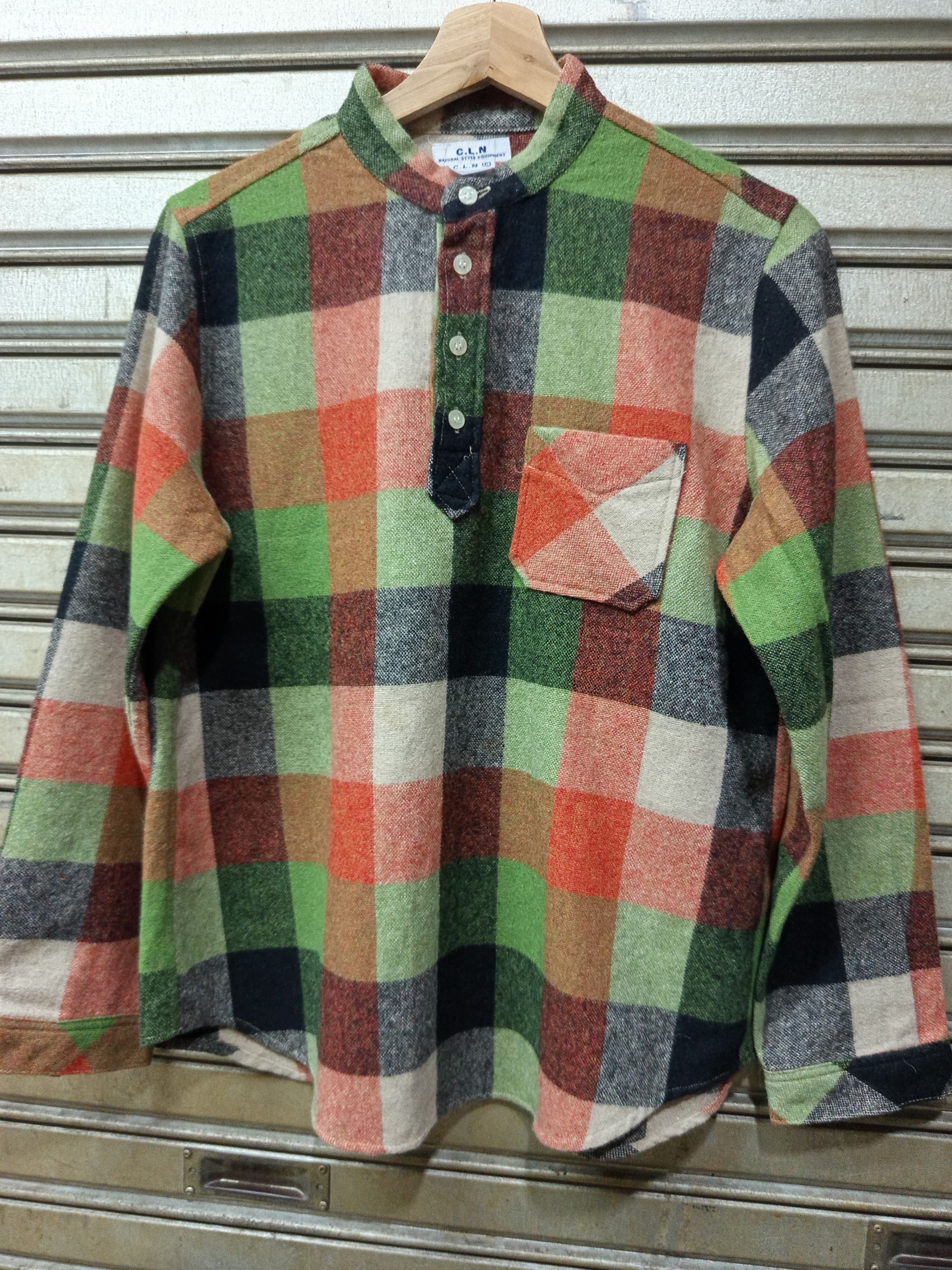 Japanese Brand Japan wool blend plaid pullover shirt. Size L / US 10 / IT 46 - 2 Thumbnail