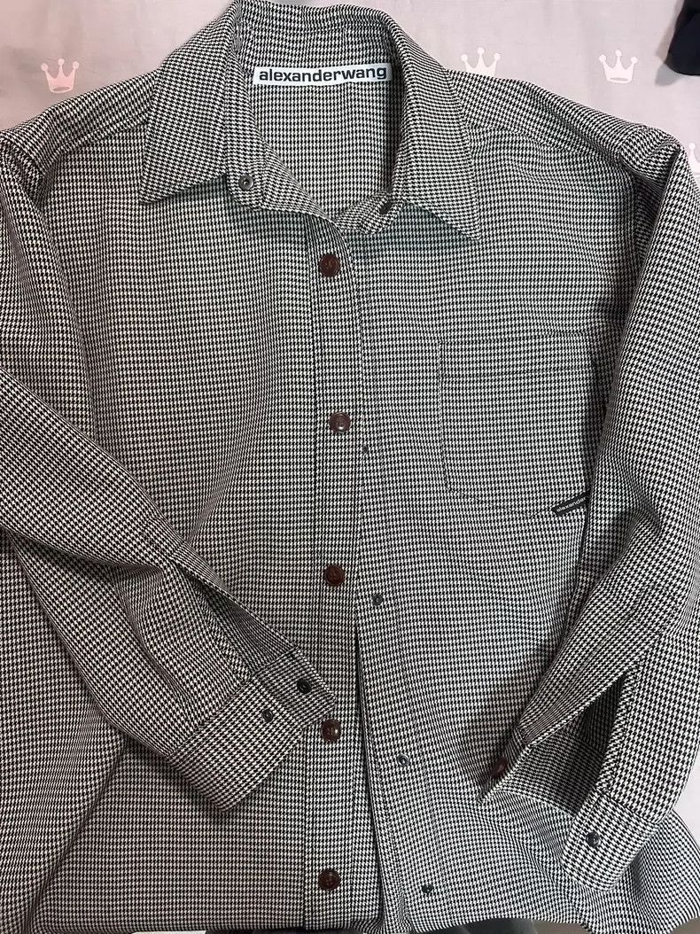 Alexander Wang Alexander Wang Checkered Long Sleeve Shirt- Size S / US 4 / IT 40 - 2 Thumbnail