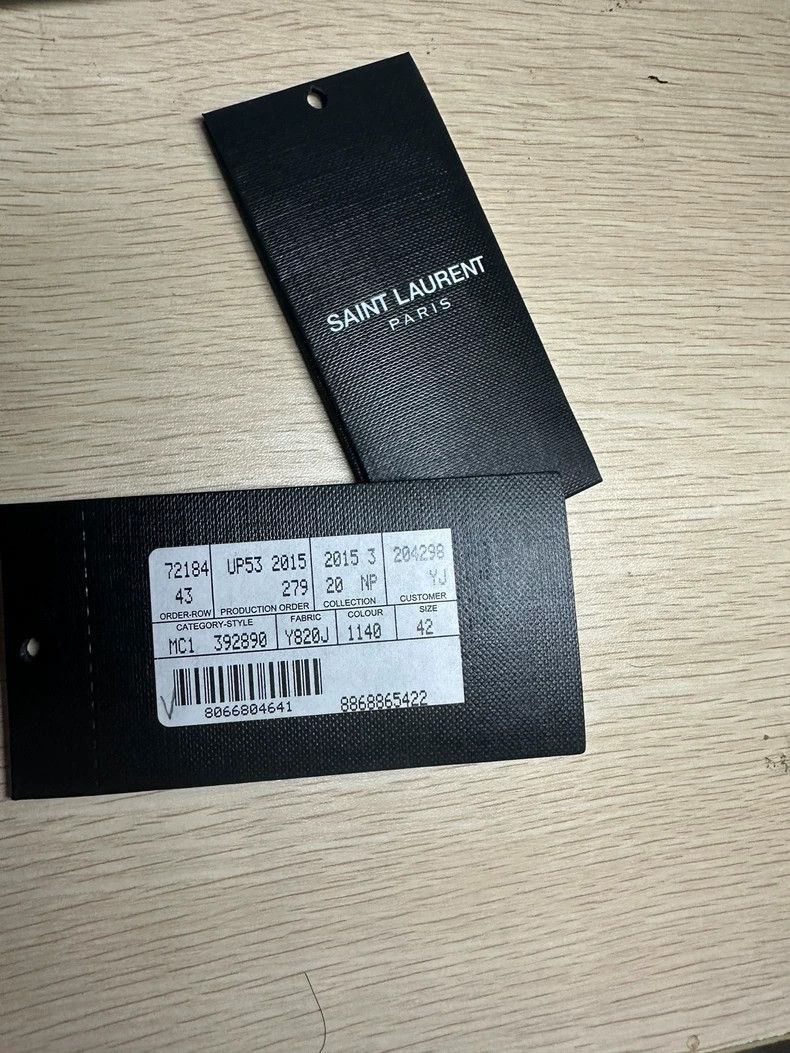 Saint Laurent Paris Saint Laurent Paris Snowflake grey cashmere lapel collar su Size US S / EU 44-46 / 1 - 5 Thumbnail
