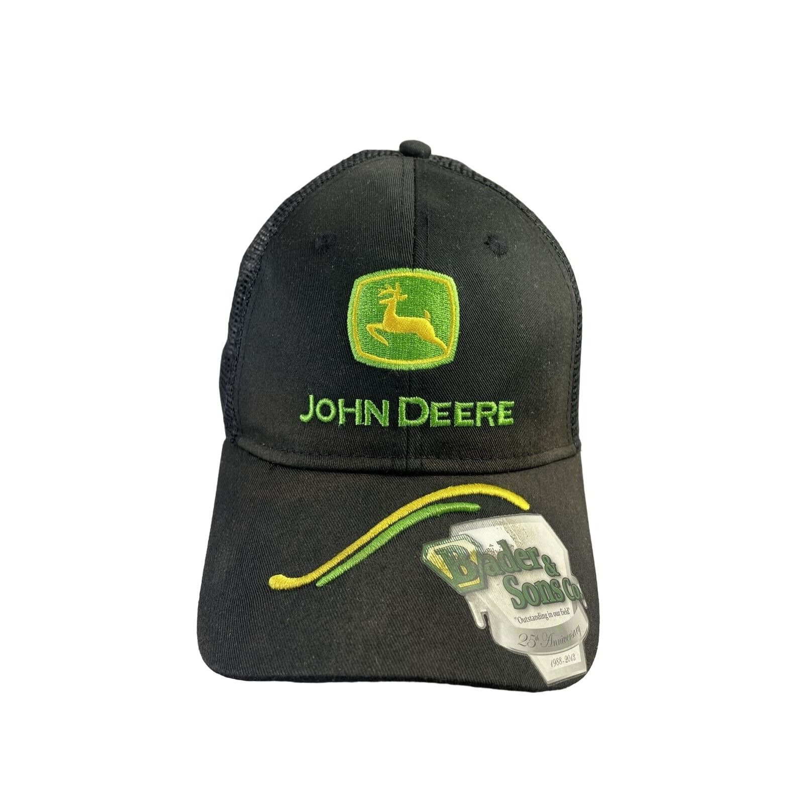 John Deere Black And Green JOHN DEERE Logo Trucker Otto Hat 25th Annive Size ONE SIZE - 1 Thumbnail