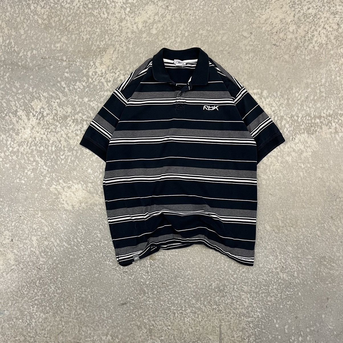 Reebok × Vintage Y2K Reebok Striped Polo Size US XL / EU 56 / 4 - 1 Thumbnail