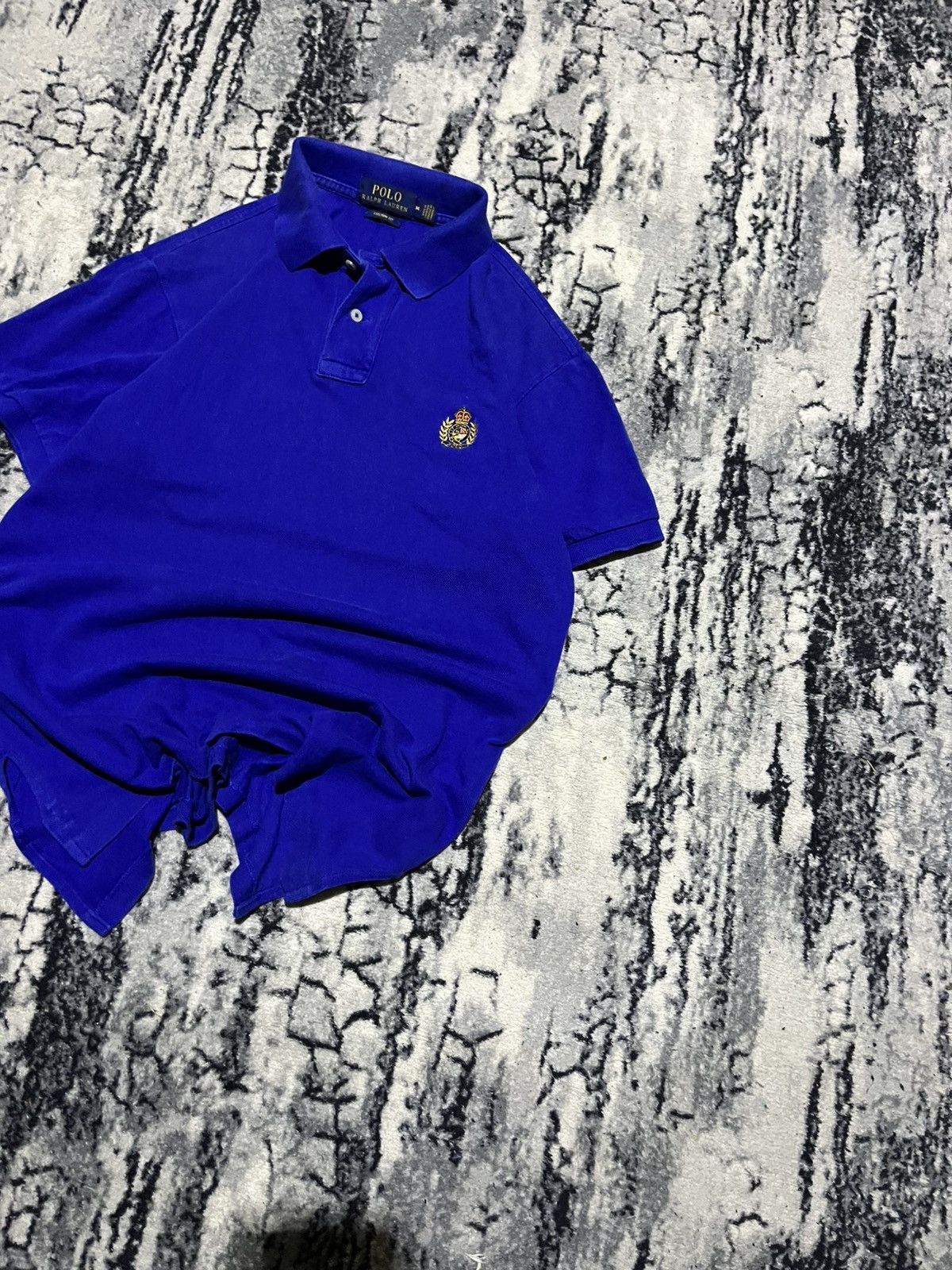 Polo Ralph Lauren Vintage Polo Ralph Lauren Royal Blue Crest Polo Shirt Size US M / EU 48-50 / 2 - 2 Thumbnail
