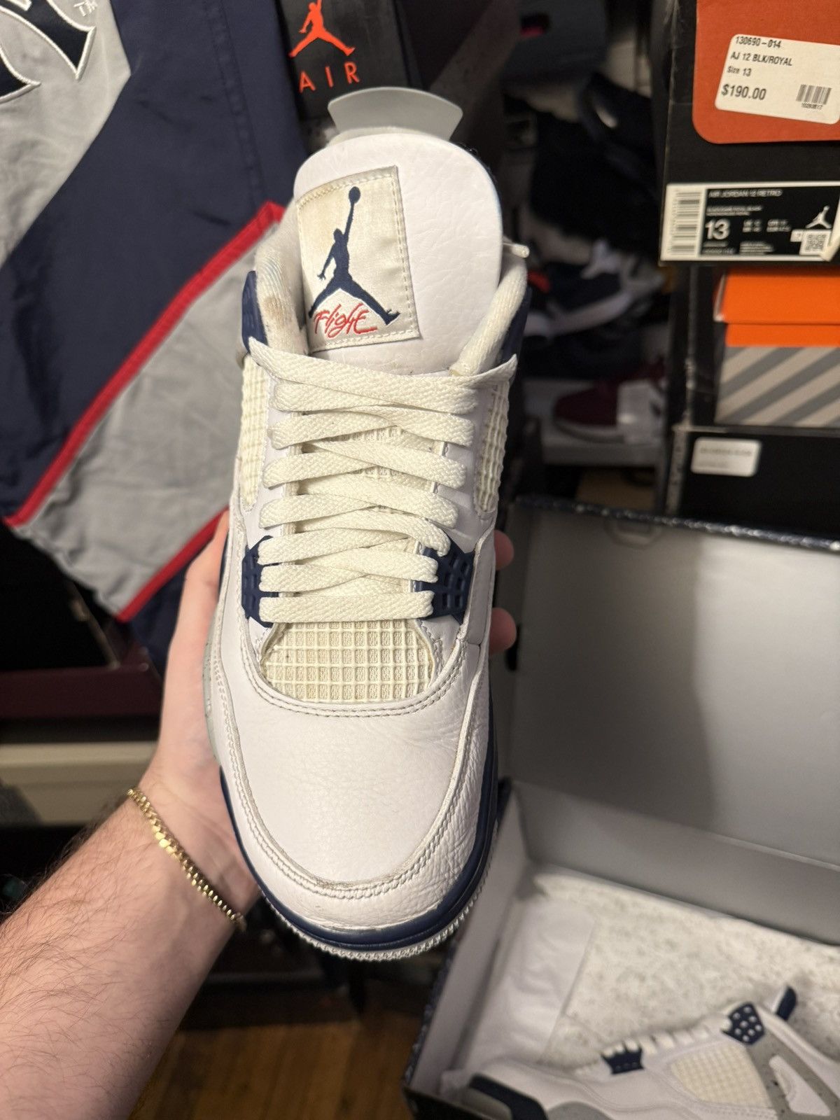 Jordan Brand Jordan retro 4 midnight navy sz 13 Size US 13 / EU 46 - 2 Thumbnail