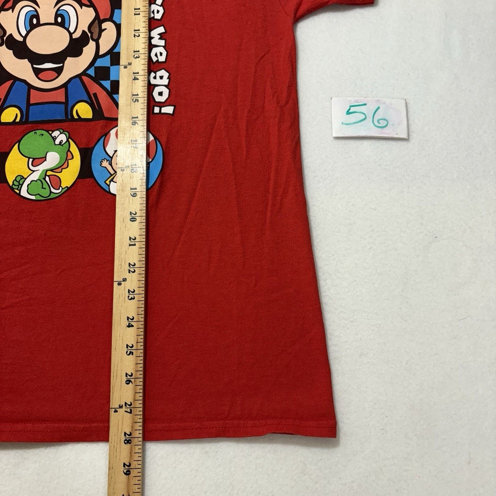Nintendo Nintendo Super Mario Large Graphics T Shirt Red Here We Go Size US L / EU 52-54 / 3 - 8 Thumbnail