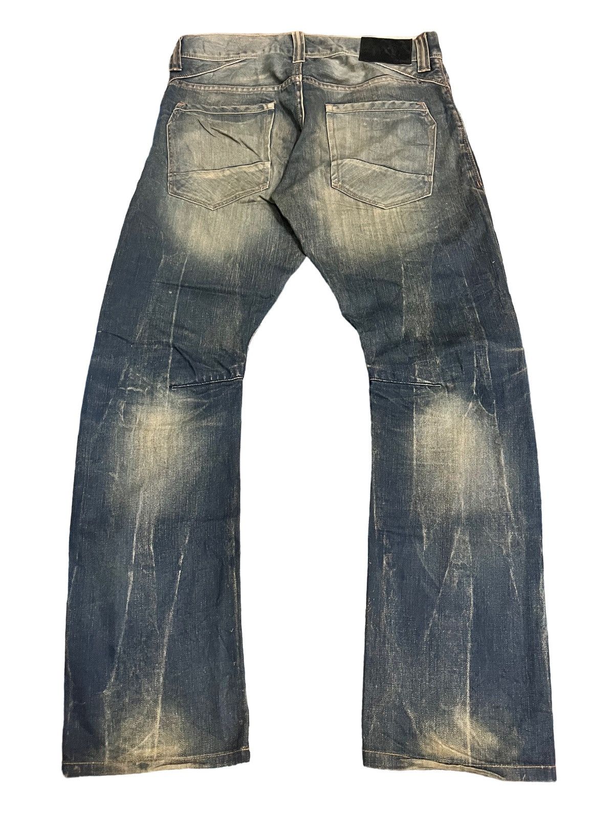 Japanese Brand Vintags Mudwash Back Number Curve Style Jeans Size US 33 - 9 Thumbnail