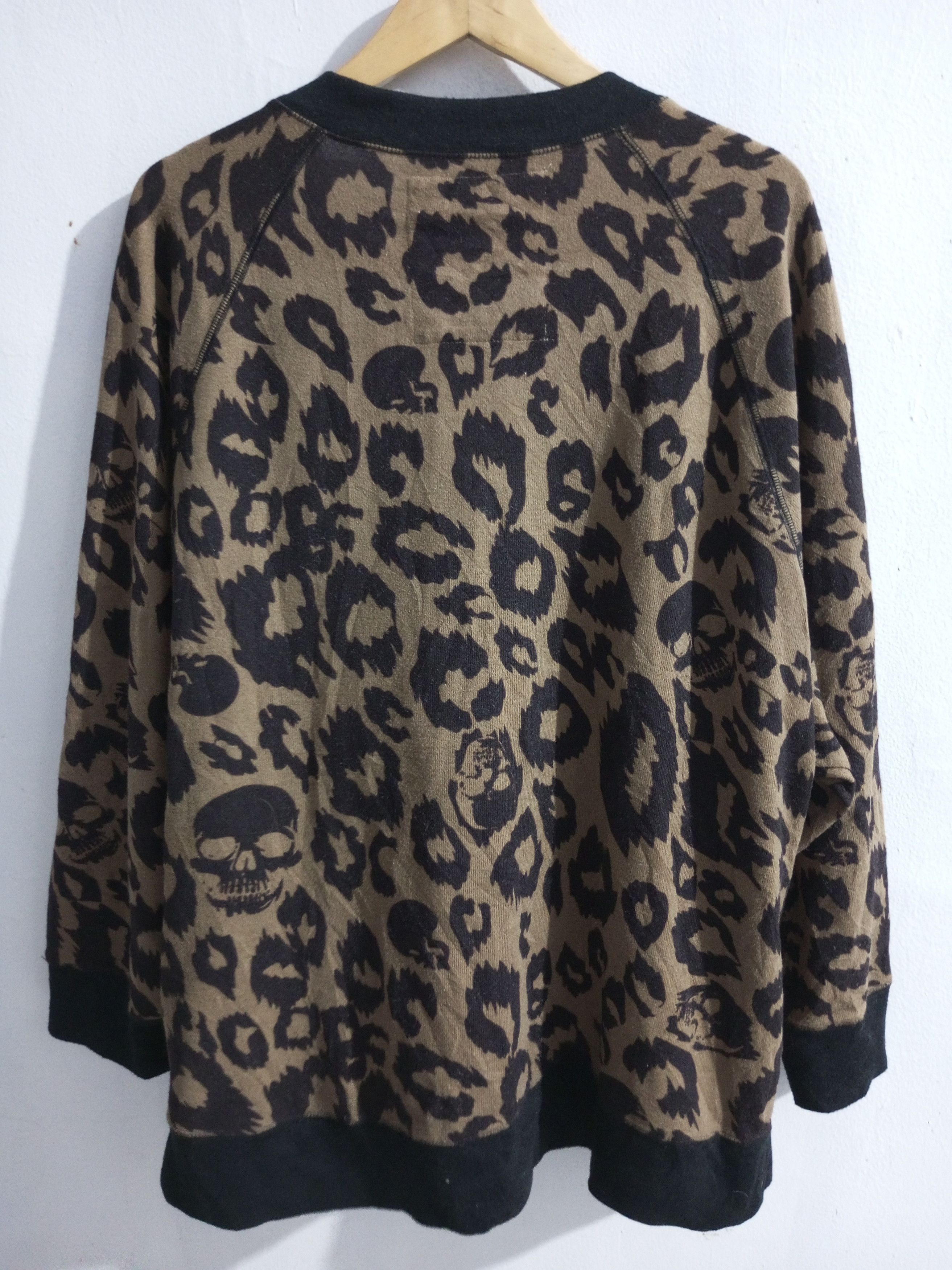 Dig Deep Vintage dig deep skulls leopard sweater Size US XXL / EU 58 / 5 - 10 Thumbnail