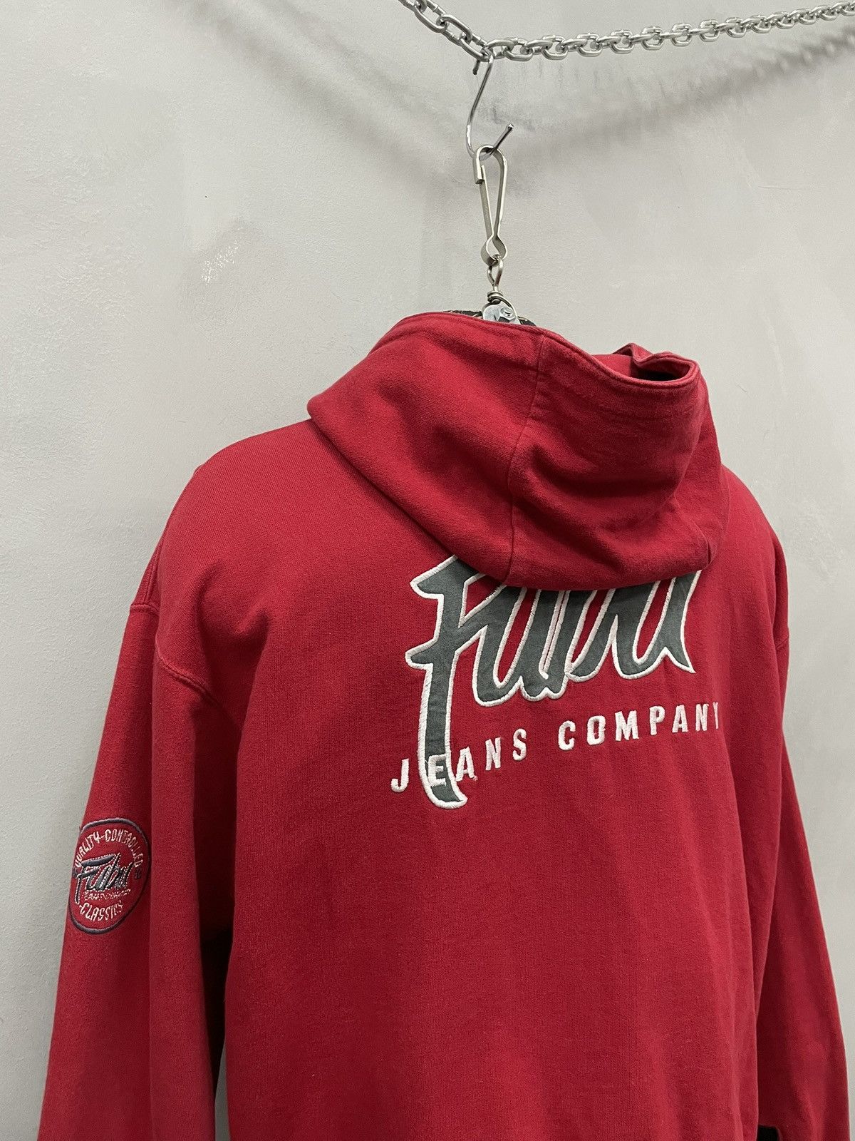 Fubu Fubu Red Zip Up Hoodie Logo Embroidered Size s rap sk8 Size US S / EU 44-46 / 1 - 9 Thumbnail