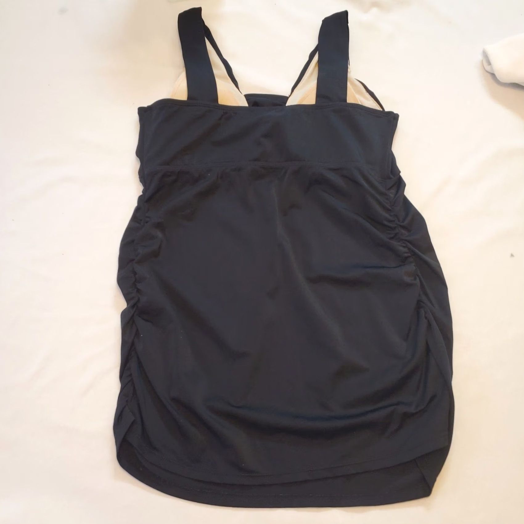 Vintage Motherhood Maternity Swimsuit Tank Top One Piece Black L Outdoor Women Size L / US 10 / IT 46 - 3 Thumbnail