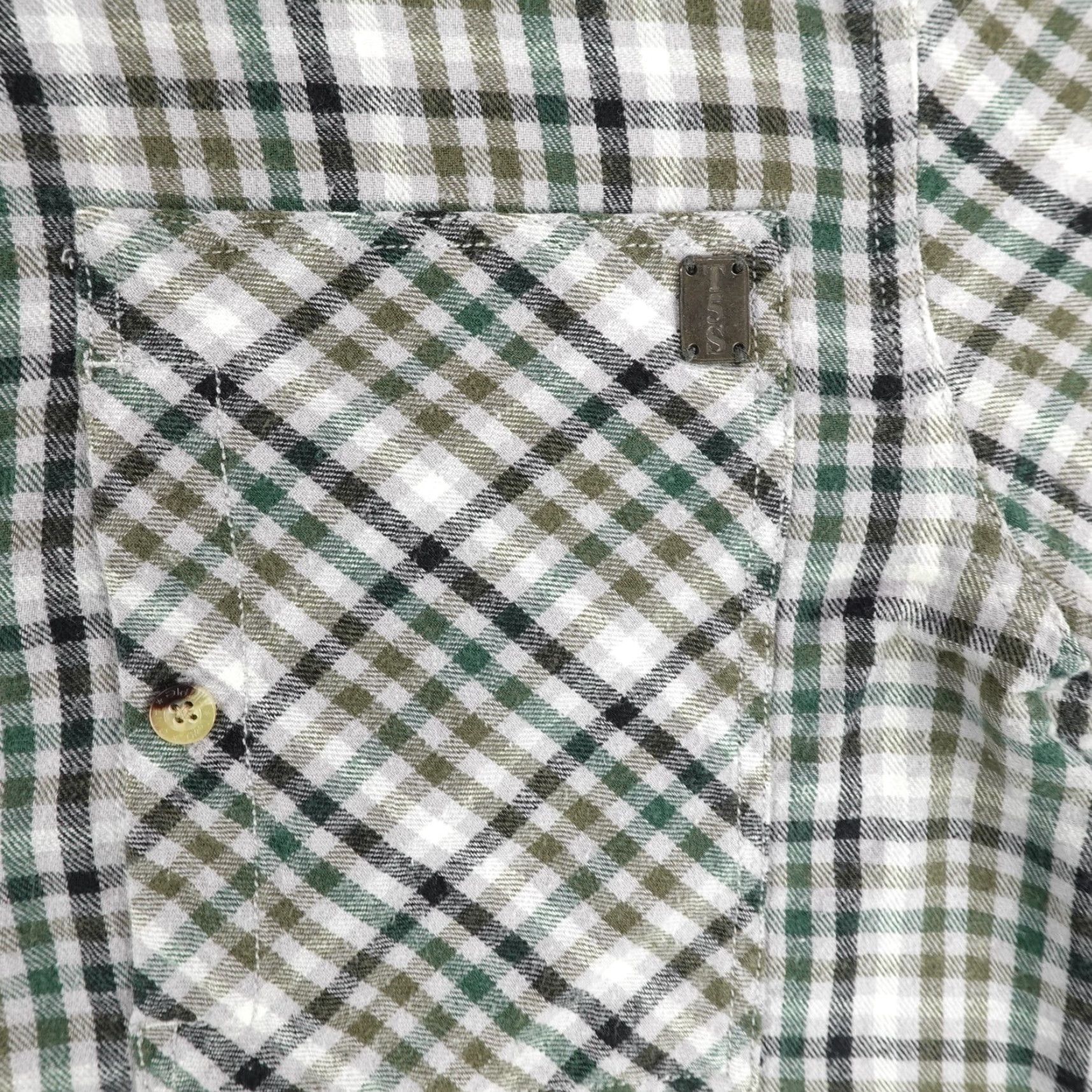 Vintage VINTAGE Triple Five Soul Shirt Mens S Green Plaid Cotton Flannel Button-Up Long Sleeve Collared - Mens Small Green Plaid Button-Up Flannel Shirt Size US S / EU 44-46 / 1 - 3 Thumbnail