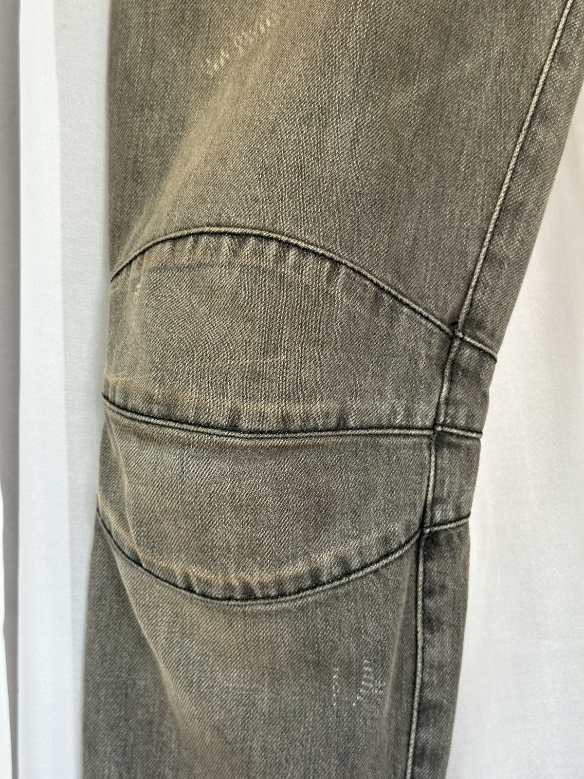 Balmain BALMAIN Decarnin SS 2010 Oil Stained Biker Denim Zip Jeans Size US 28 / EU 44 - 14 Thumbnail