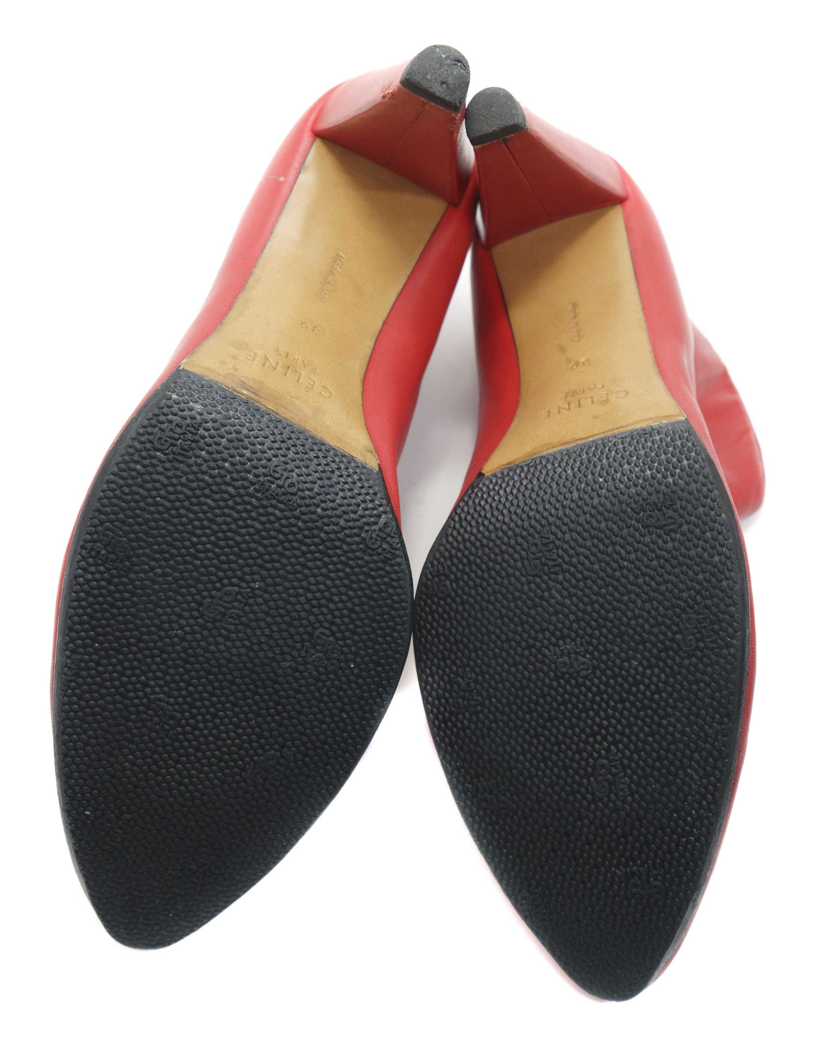 Celine × Hedi Slimane Hedi Slimane Era Red Leather Ankle Boots Size US 9 / IT 39 - 6 Thumbnail