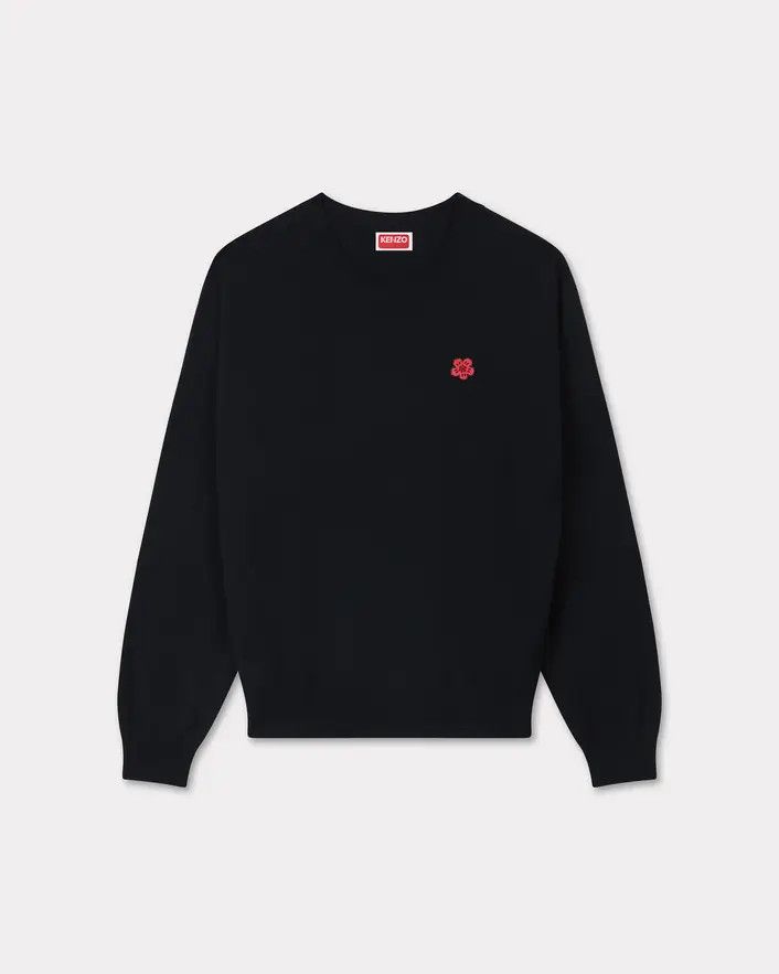 Kenzo o1s22i1n0125 Boke Flower Sweater in Black Size L / US 10 / IT 46 - 1 Thumbnail