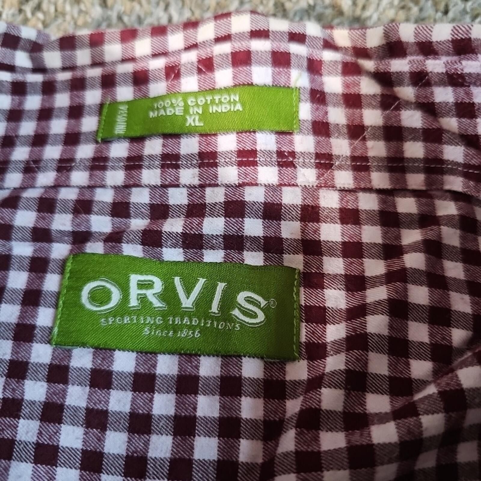 Orvis Orvis Checkered XL Button Up Shirt Stained Size US XL / EU 56 / 4 - 5 Thumbnail