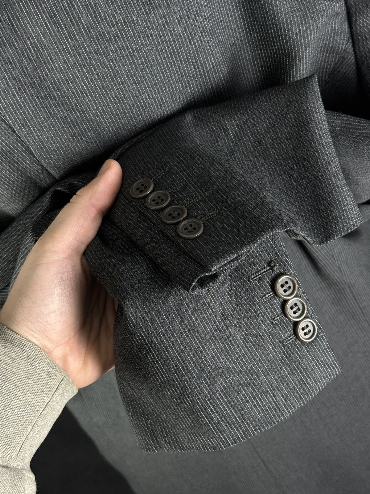 Valentino VTG 80s Valentino Uomo Men's Wool Blazer Italy Size 54 R Size 54R - 10 Thumbnail