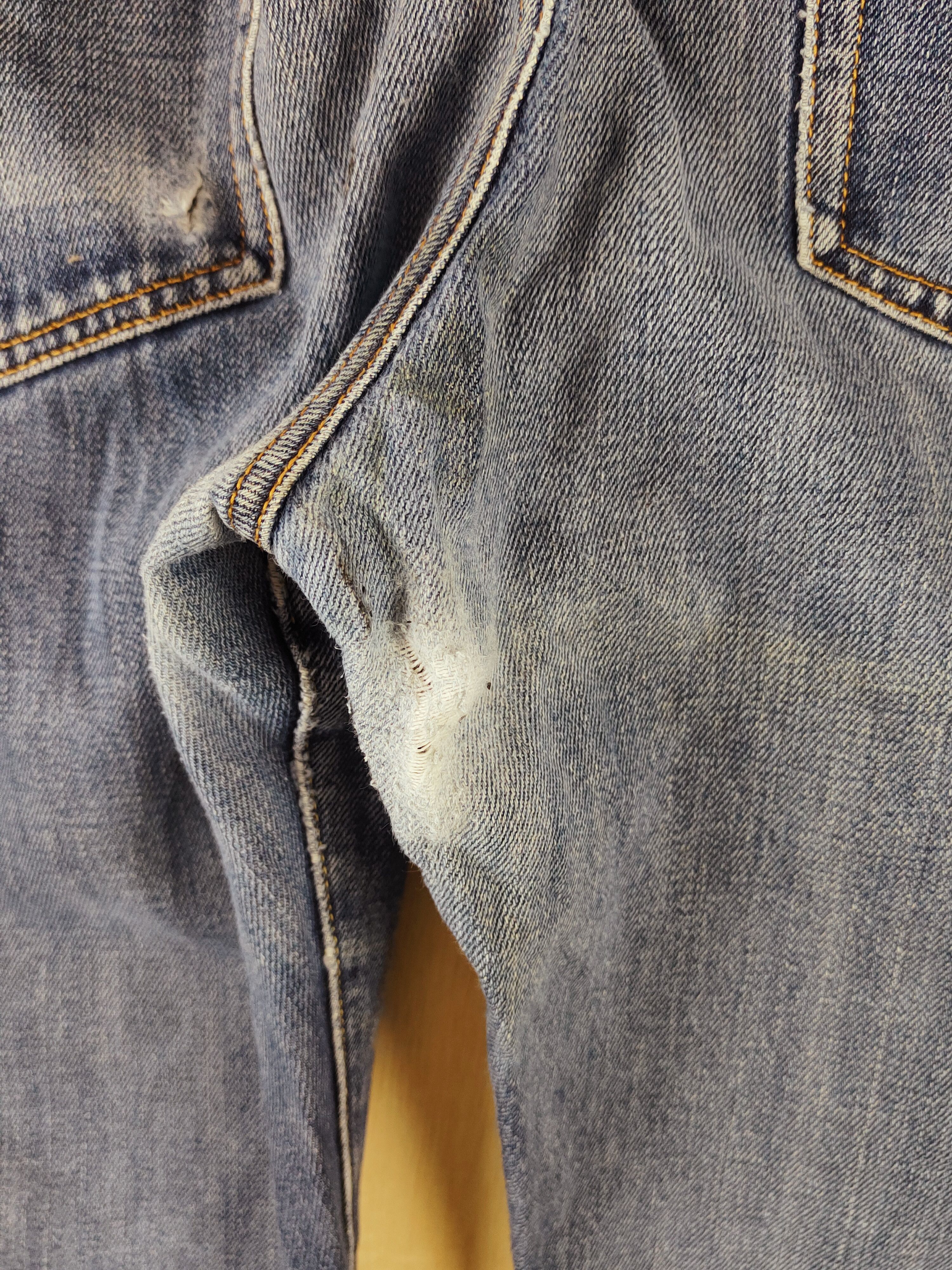 Japanese Brand Uniqlo japanese fabric by Kaihara Ripped Jeans #S2646 Size US 36 / EU 52 - 7 Thumbnail